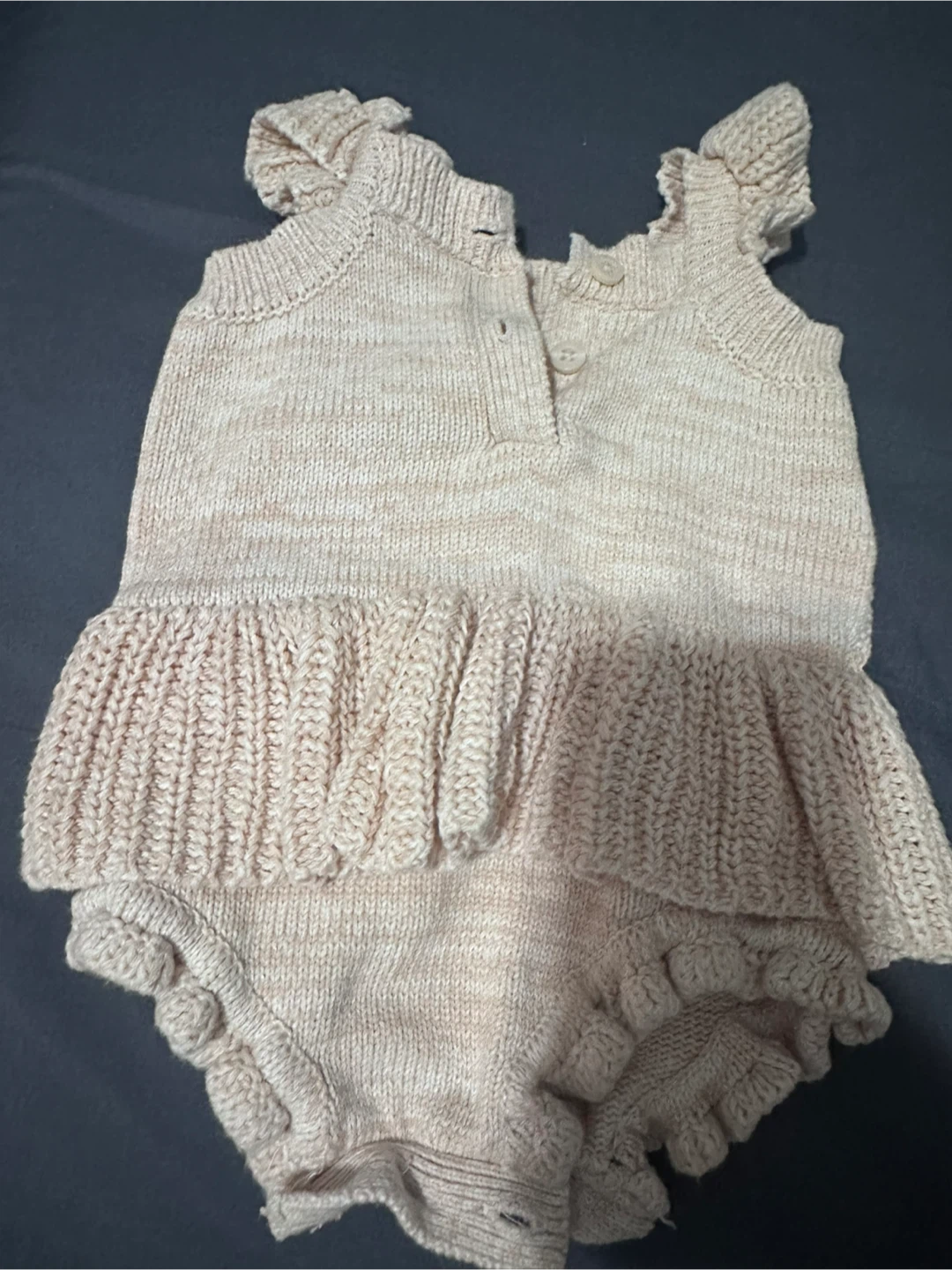 Baby Girl Knit Romper - 3/6M - photo 2