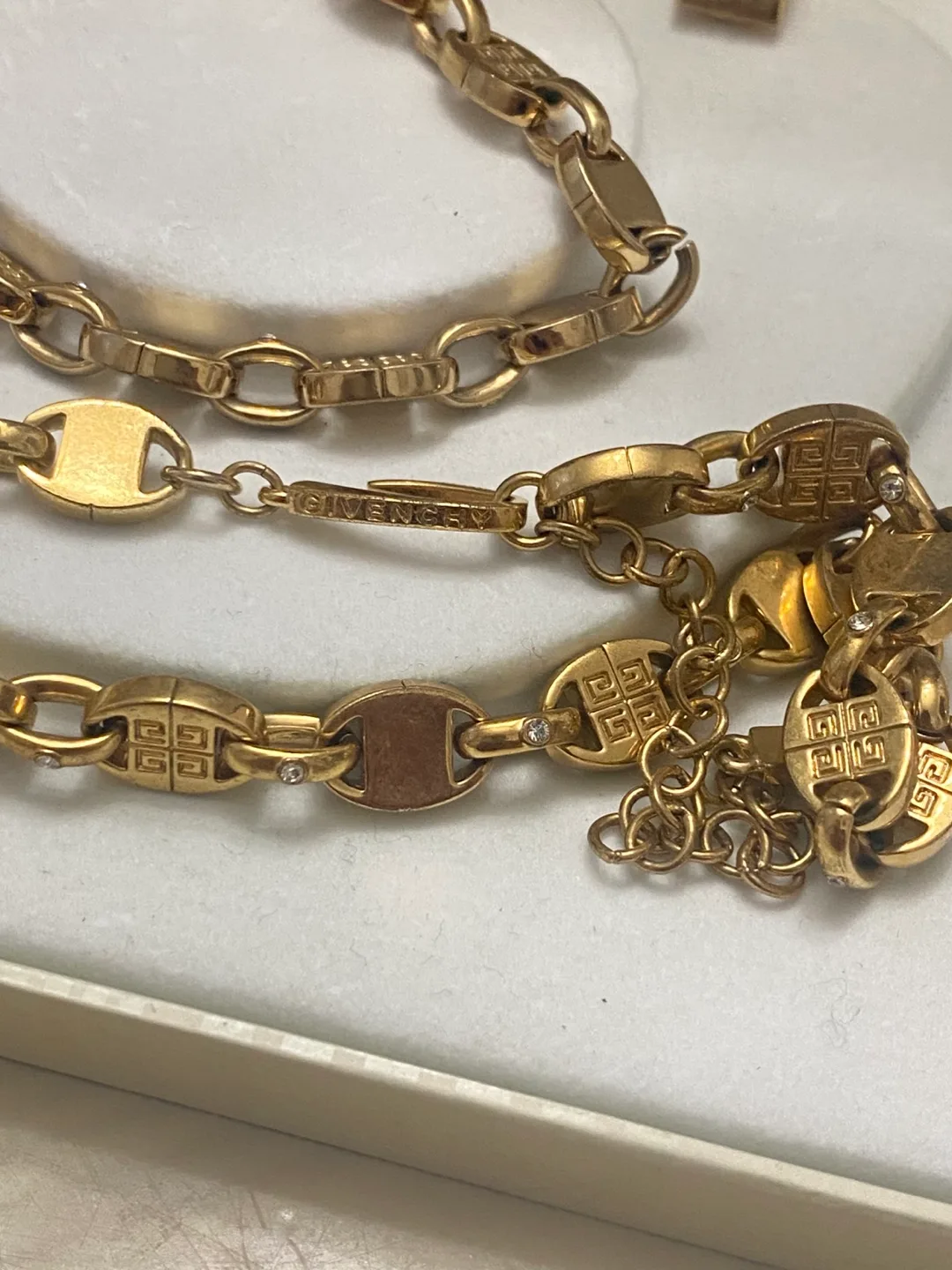 Givenchy Gold Tone Necklace & Bracelet and Earrings c image indicator(5)