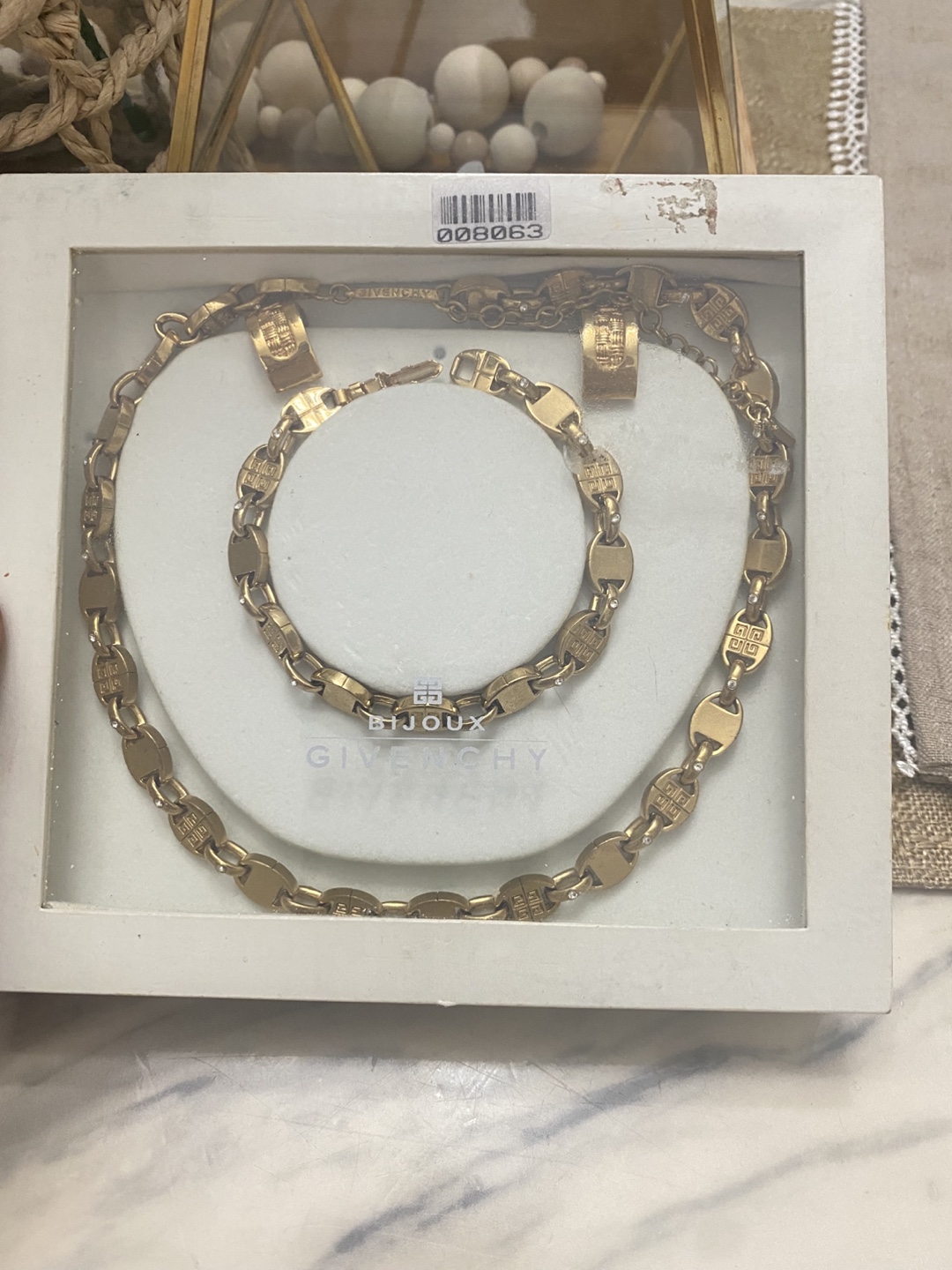 Givenchy Gold Tone Necklace & Bracelet and Earrings c - photo 2