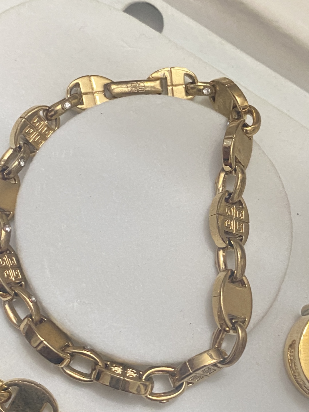 Givenchy Gold Tone Necklace & Bracelet and Earrings c - photo 3