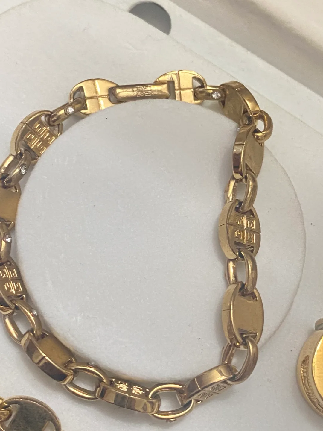 Givenchy Gold Tone Necklace & Bracelet and Earrings c image indicator(3)