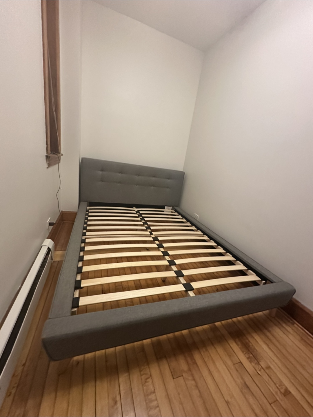 Gray Mid Century Modern Queen Bed Frame - photo 3