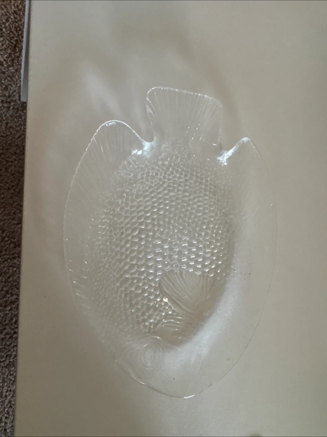 Clear Glass Fish-Shaped Plate