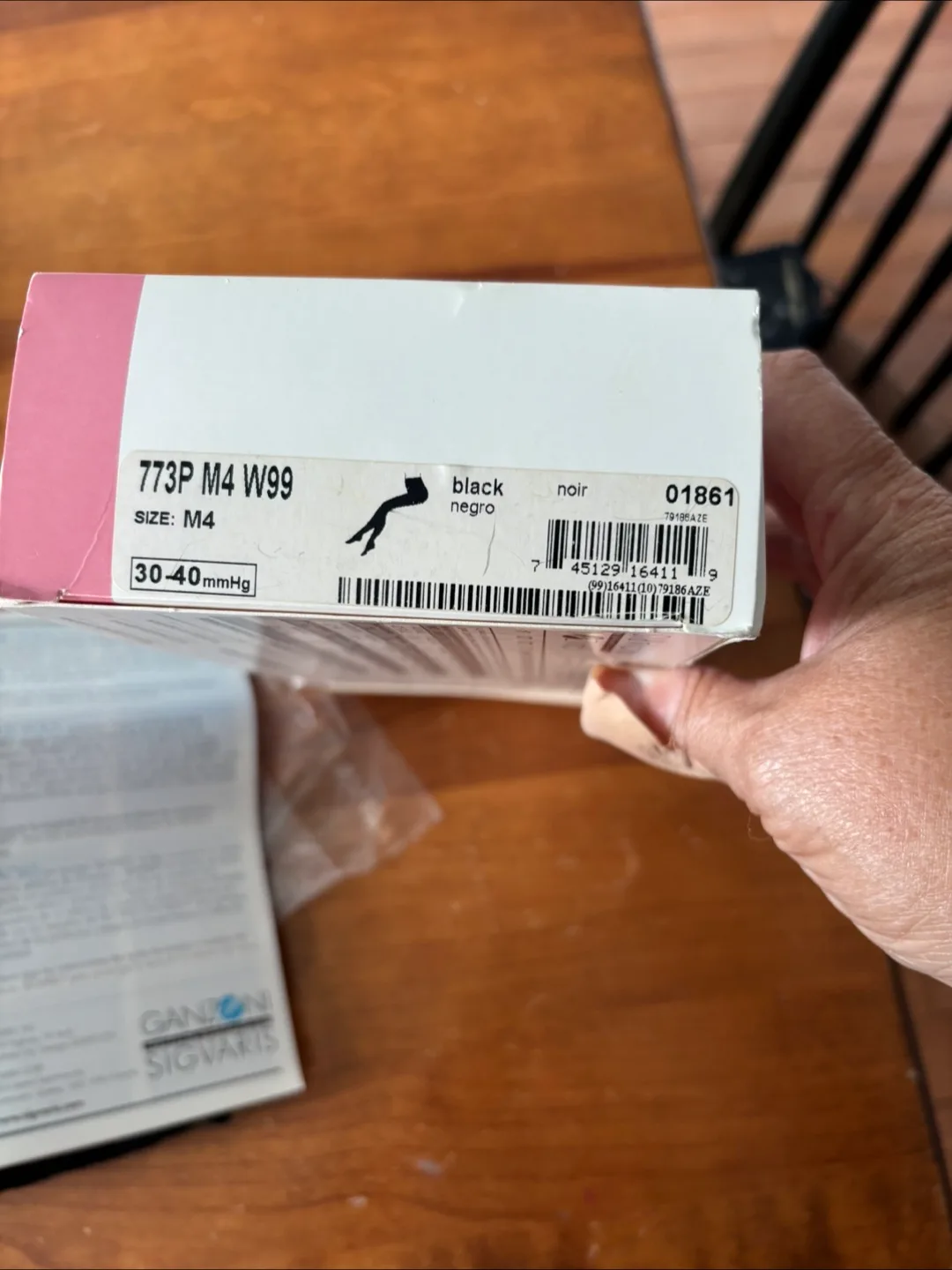 Sigvaris 770 Series Compression Stockings, M4 Black image indicator(3)