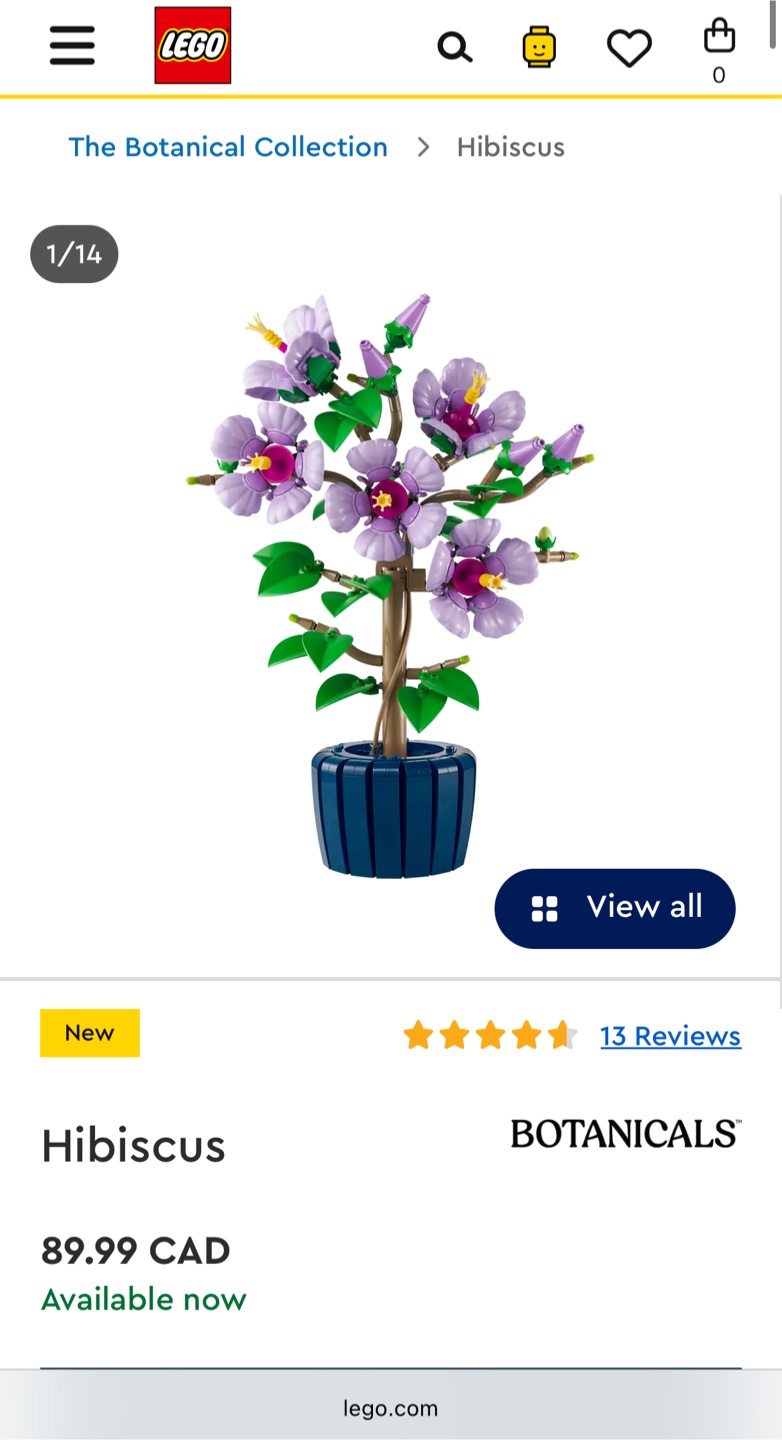 New LEGO 10372 Hibiscus Botanical Collection - photo 3