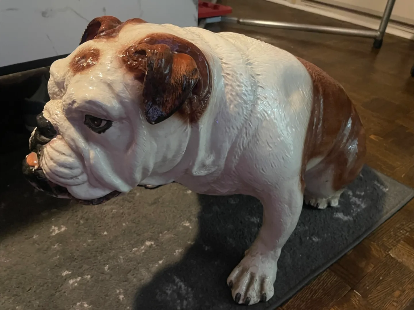 Vintage Ceramic Bulldog Statue image indicator(2)