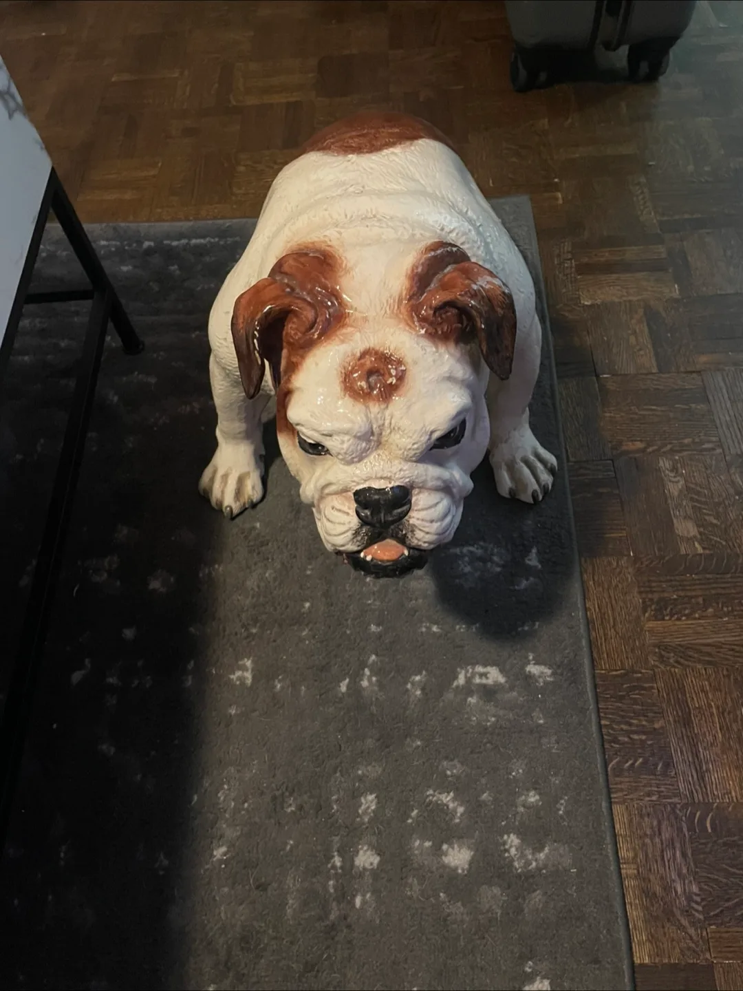 Vintage Ceramic Bulldog Statue image indicator(3)