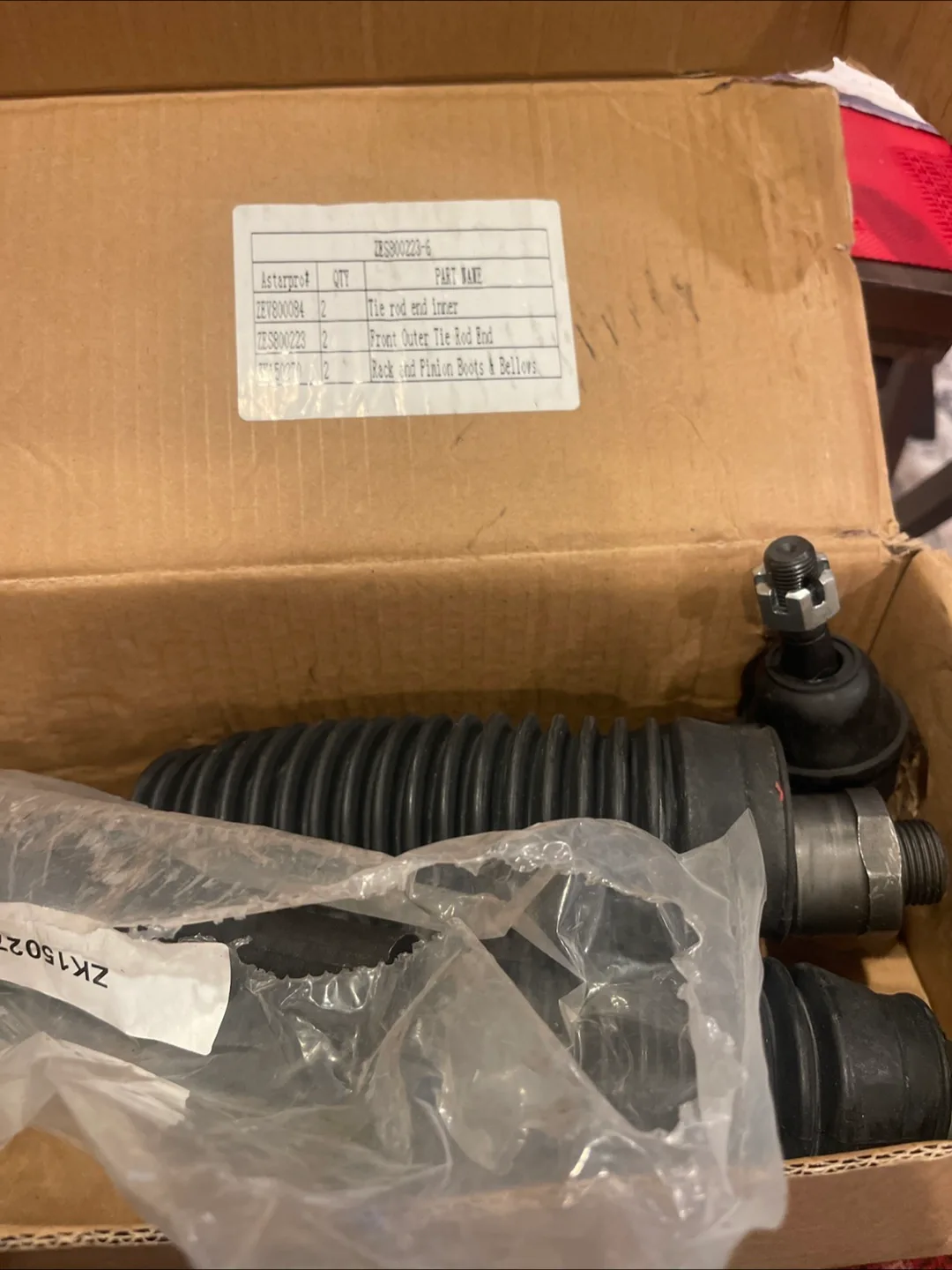 Tie Rod End and Inner + Rack & Pinion Boots & Bellows thumbnail