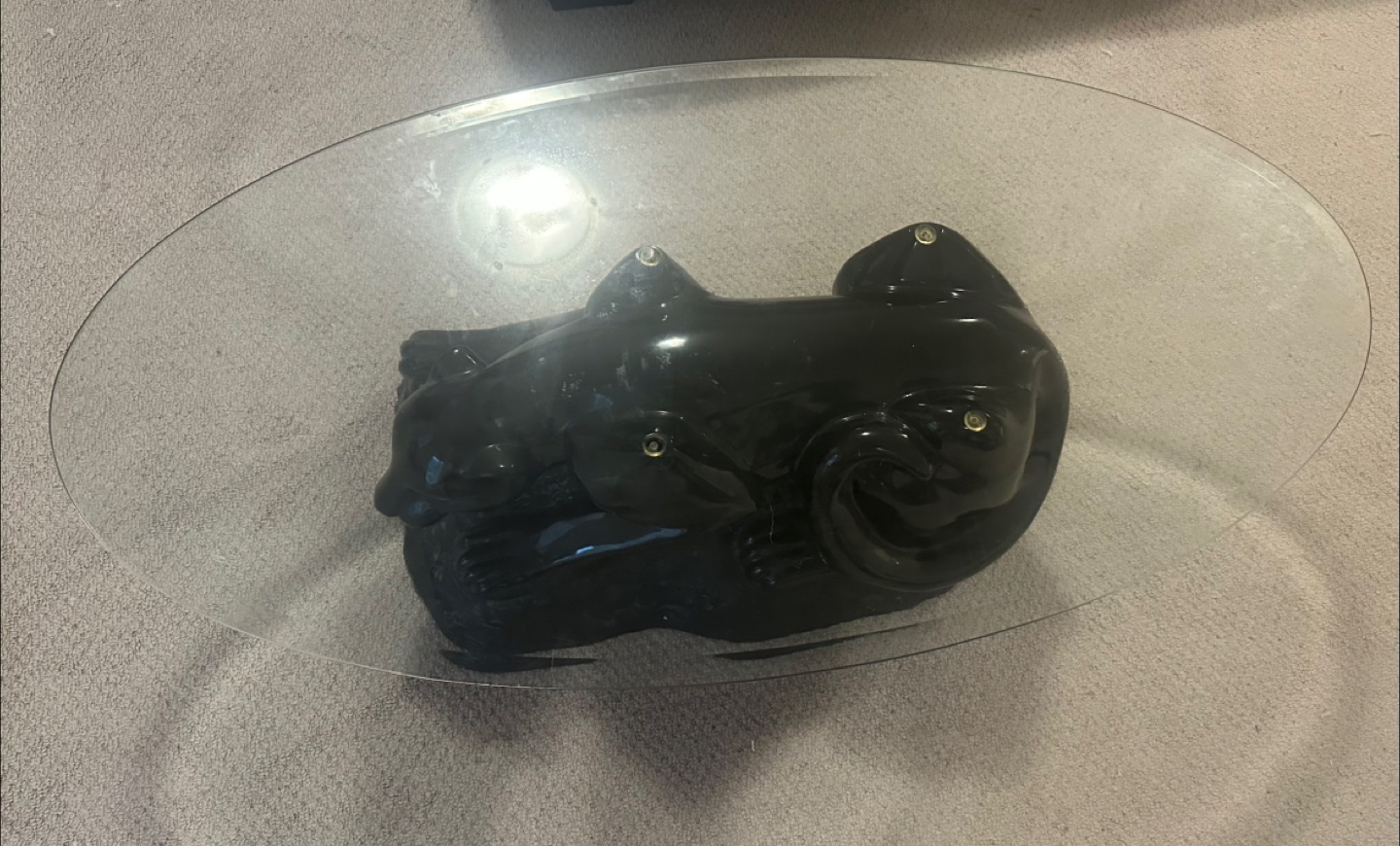 Black Panther Glass Coffee Table - photo 2