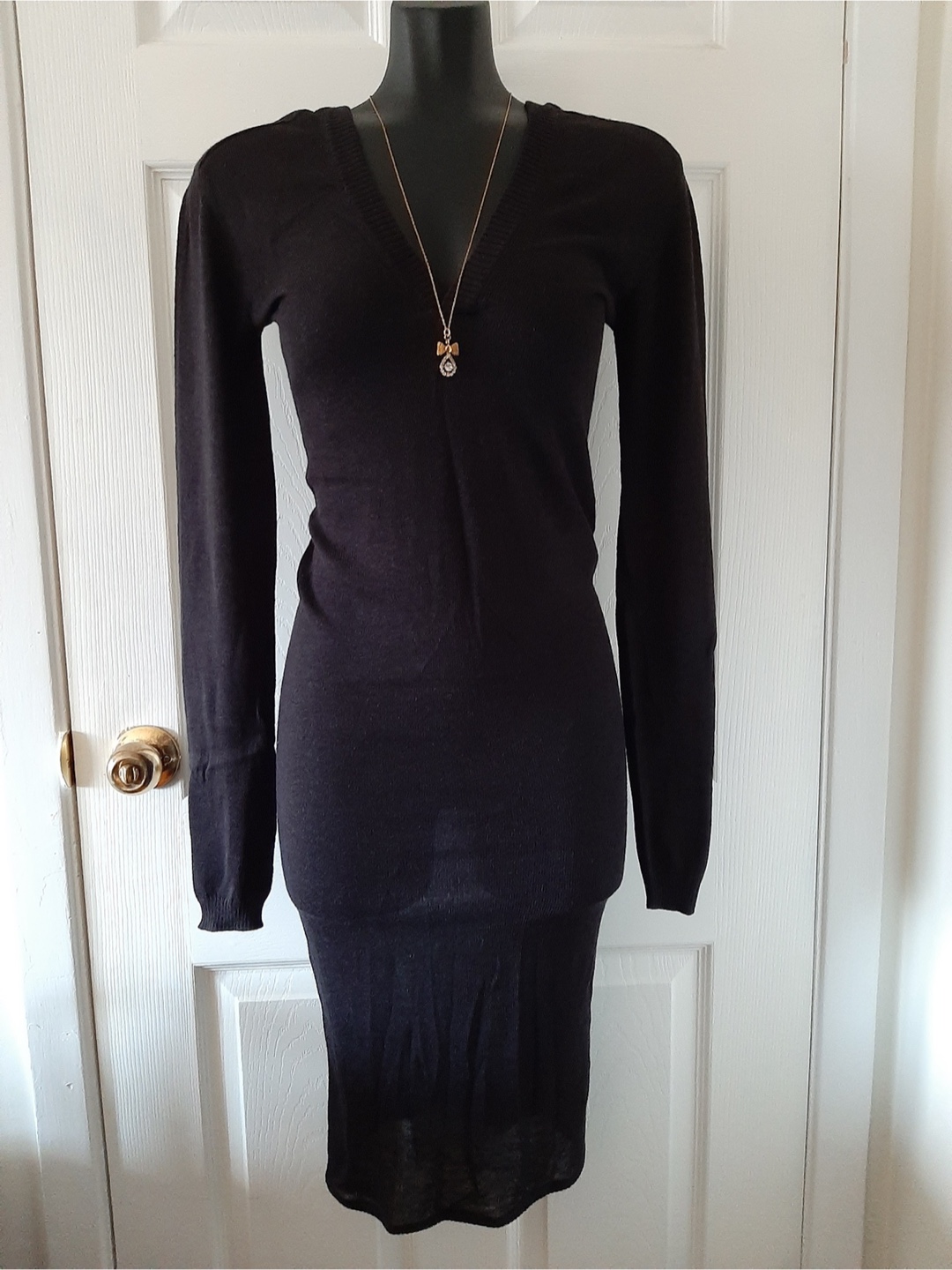 D&G Dolce & Gabbana Black Sweater Dress - Size M