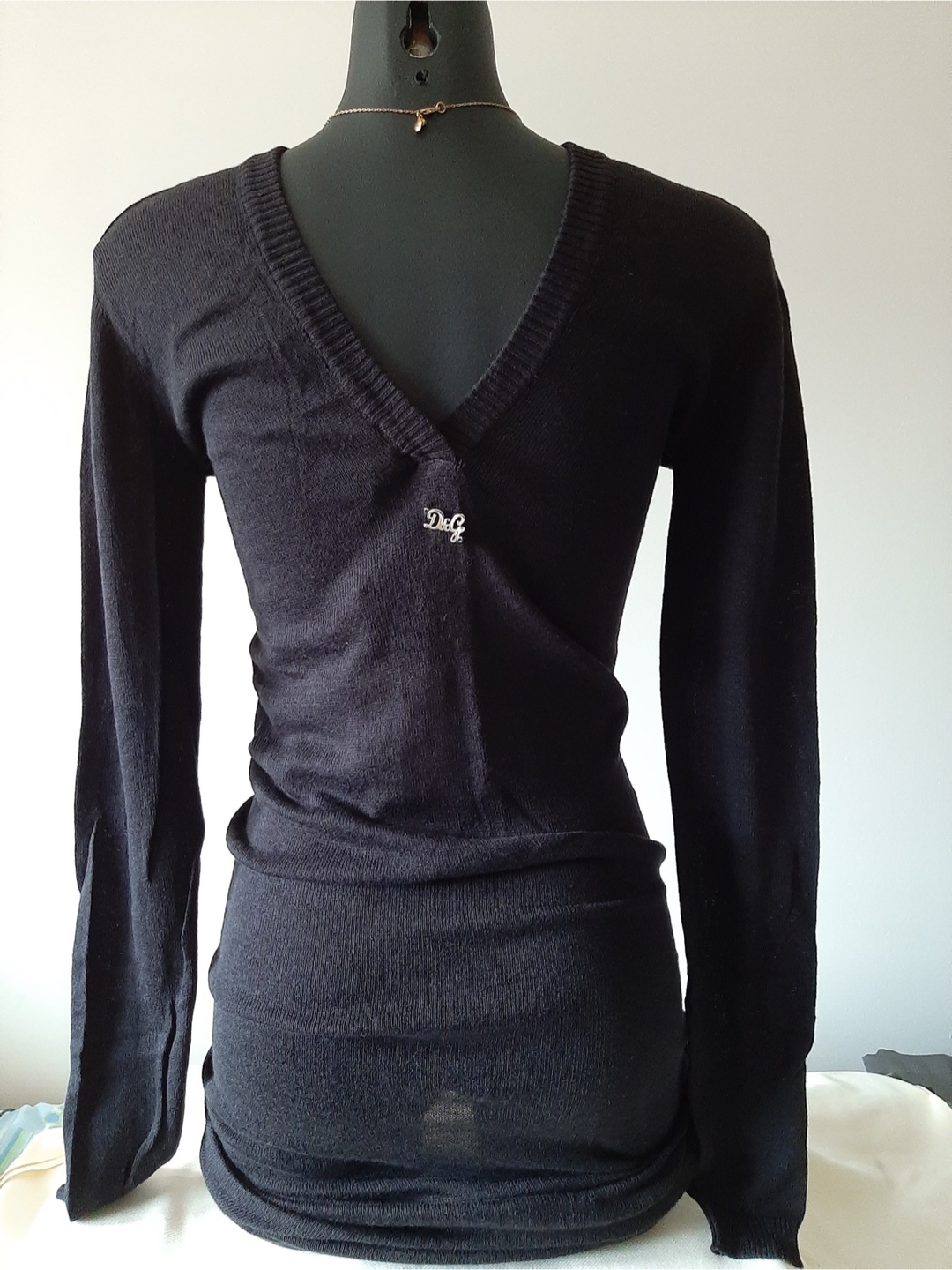 D&G Dolce & Gabbana Black Sweater Dress - Size M - photo 2