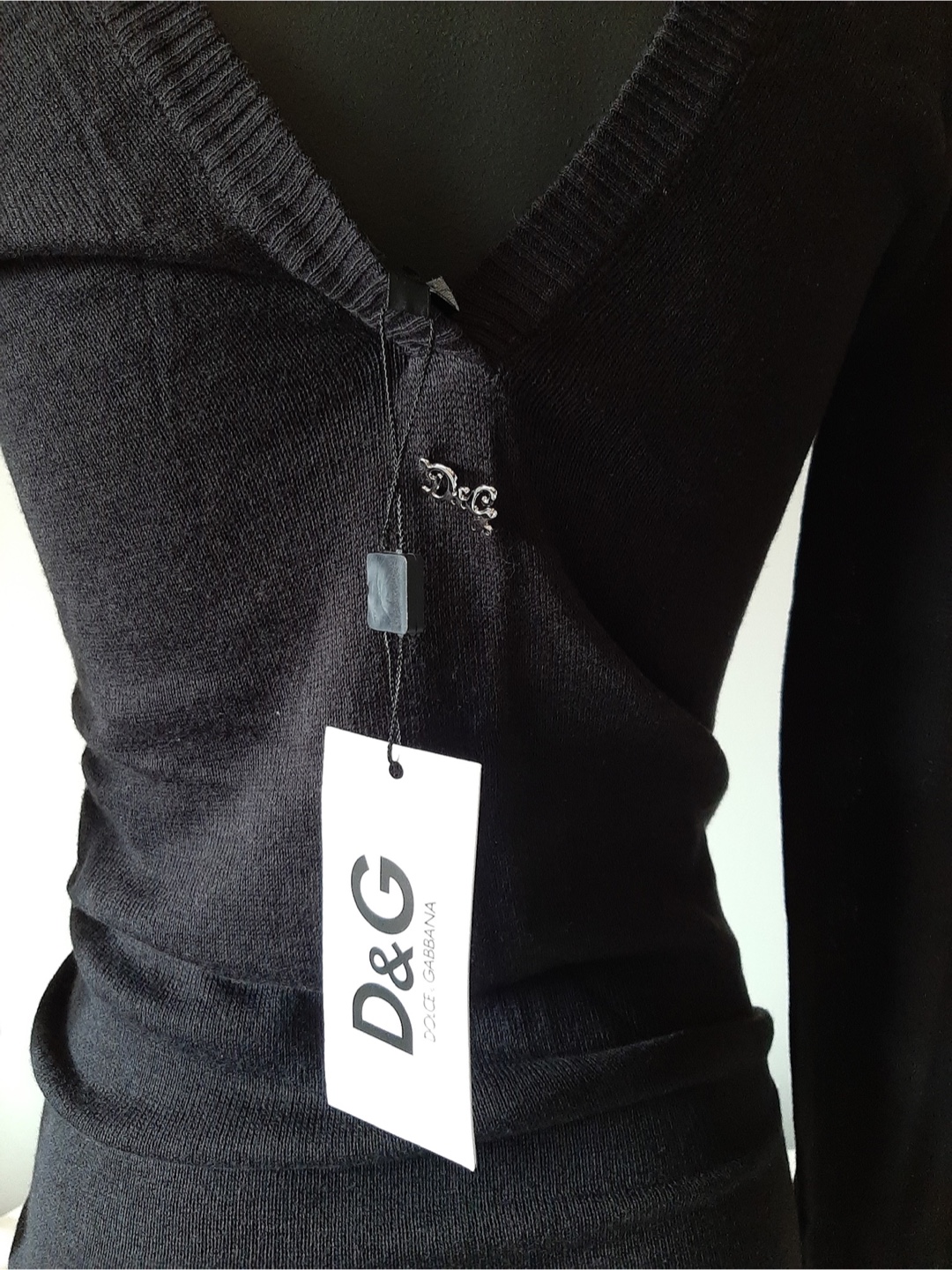 D&G Dolce & Gabbana Black Sweater Dress - Size M - photo 3