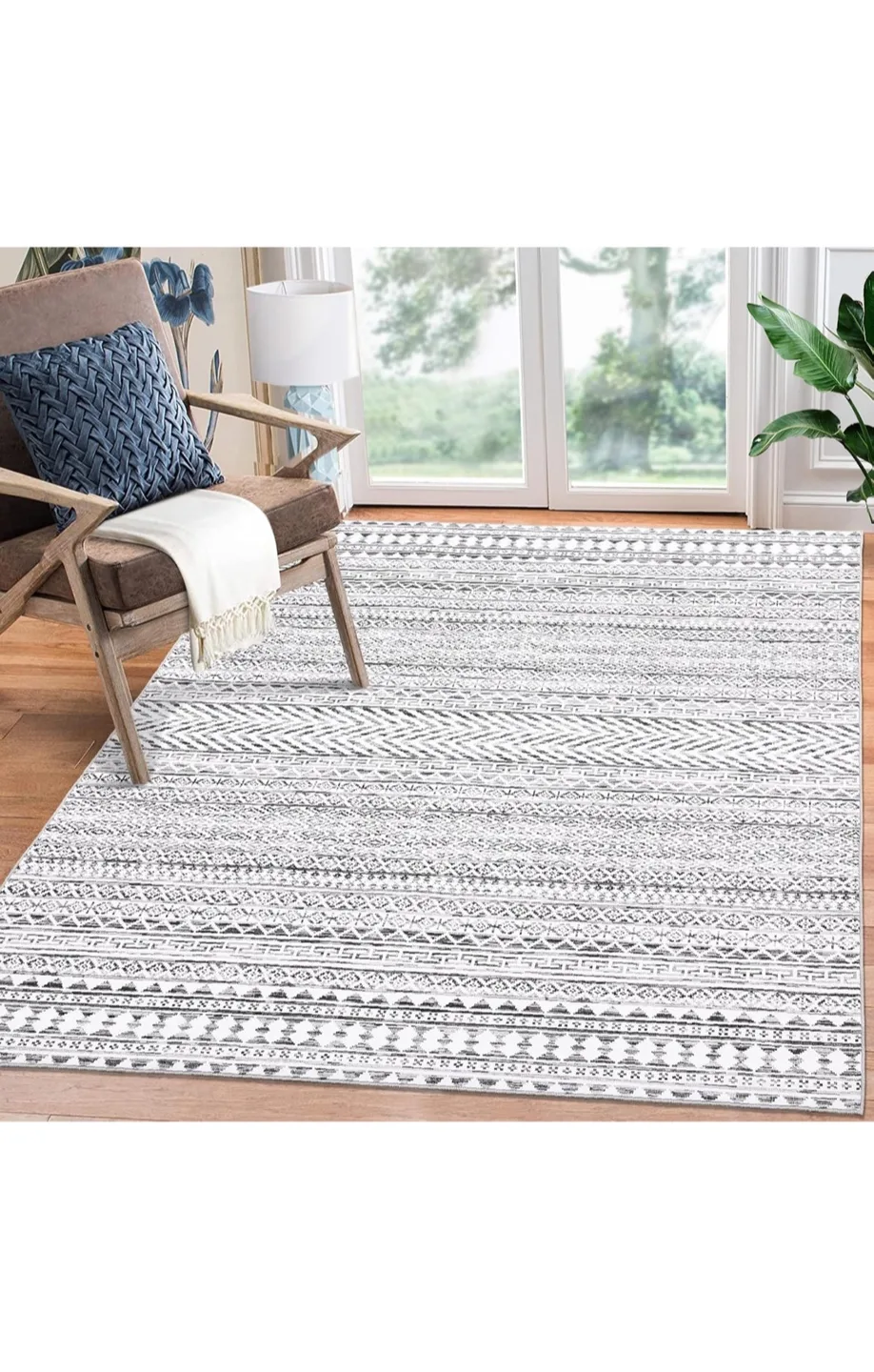 Black and White Area Rug