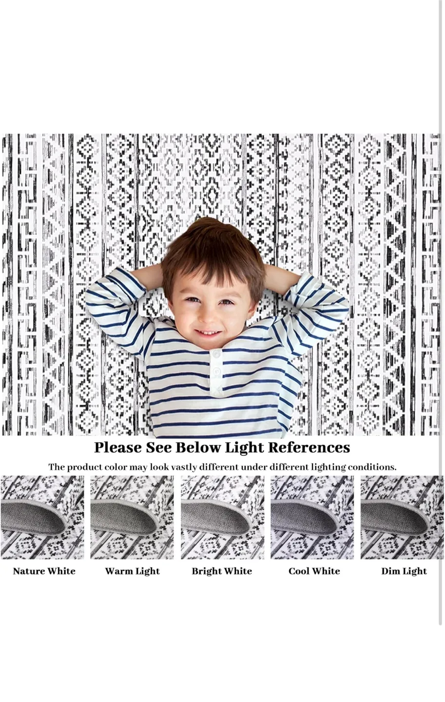 Black and White Area Rug image indicator(5)