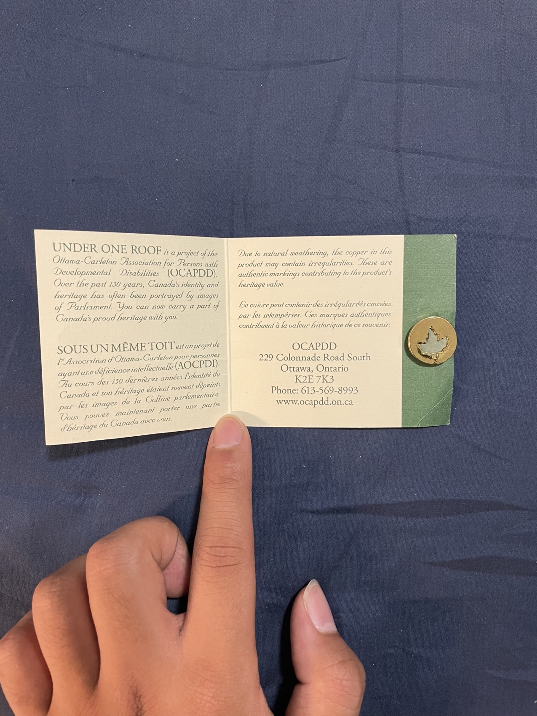 Under One Roof Maple Leaf Pin Gold - photo 2