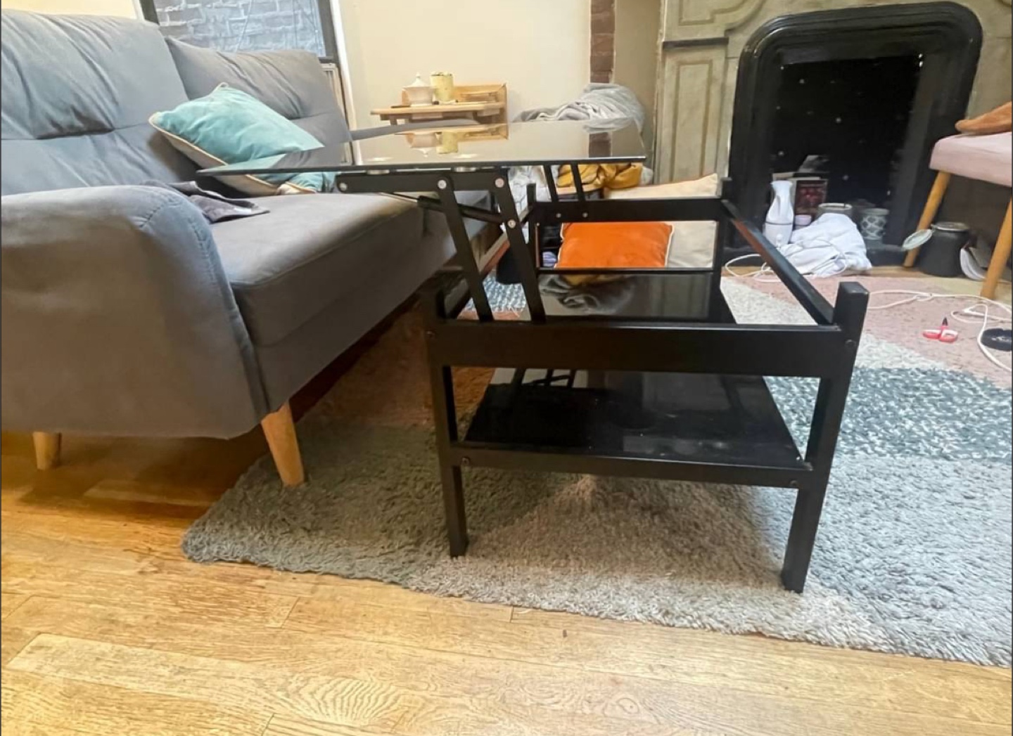 Black coffee table - 37" Length - photo 3