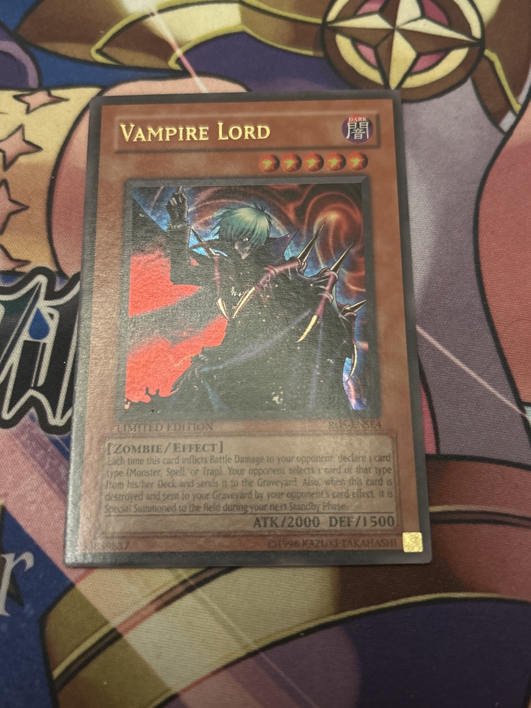 Yu-Gi-Oh! Vampire Lord Limited Edition Card