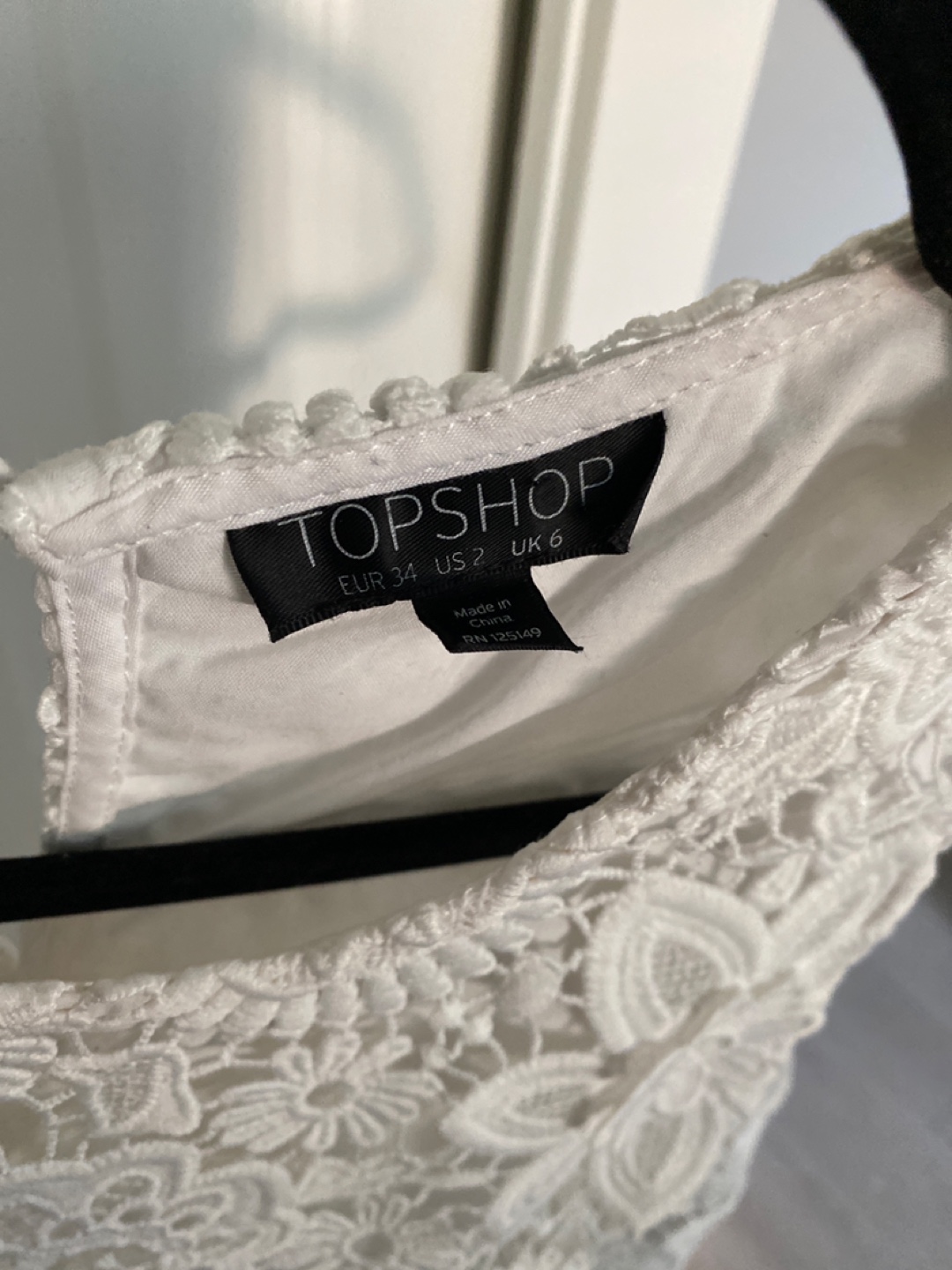 Topshop White Lace Top - Size US 2 / UK 6 - photo 3