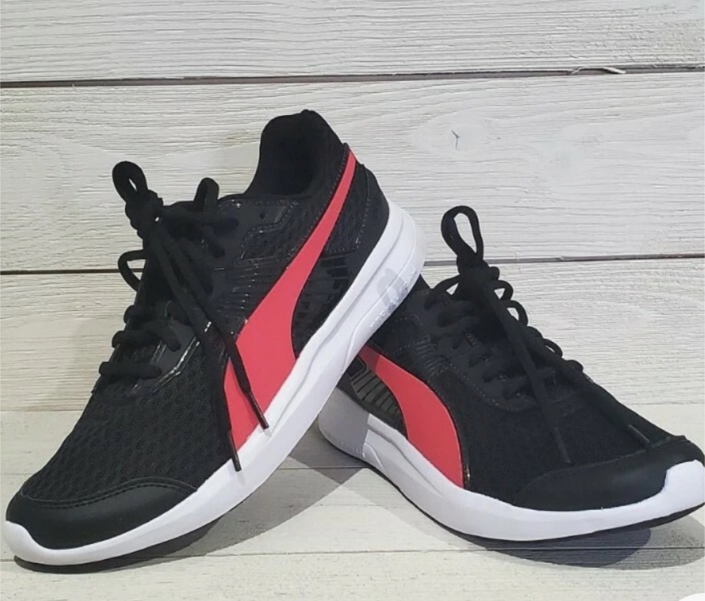 Puma Black & Red Running Shoes
