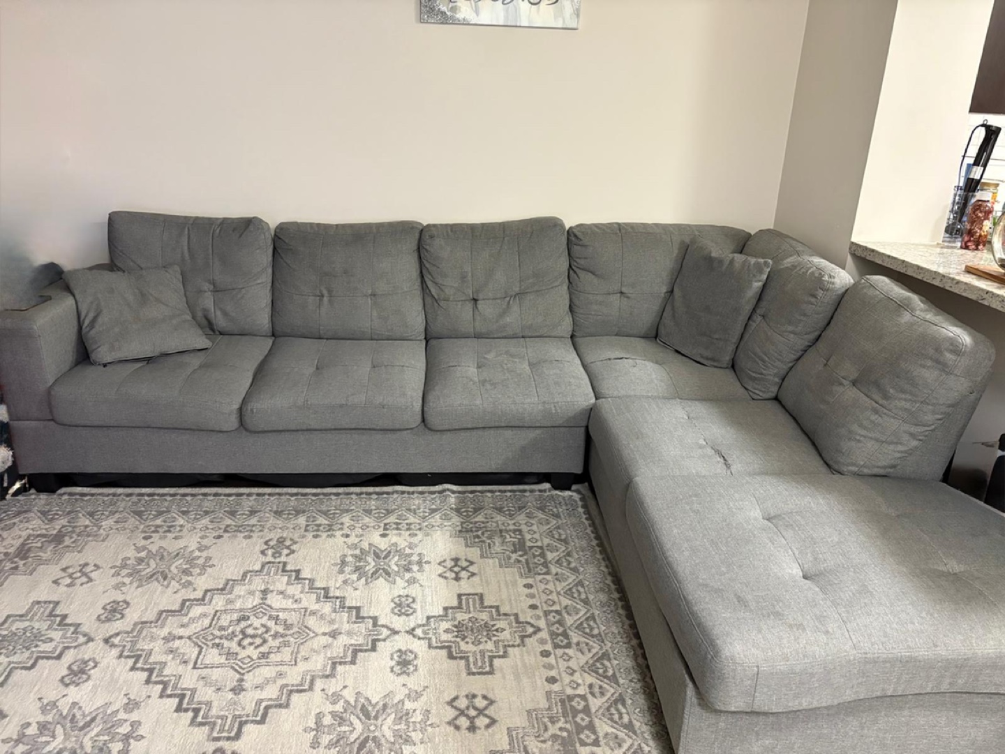 L shaped sofa 2 metre 2 parts - photo 3