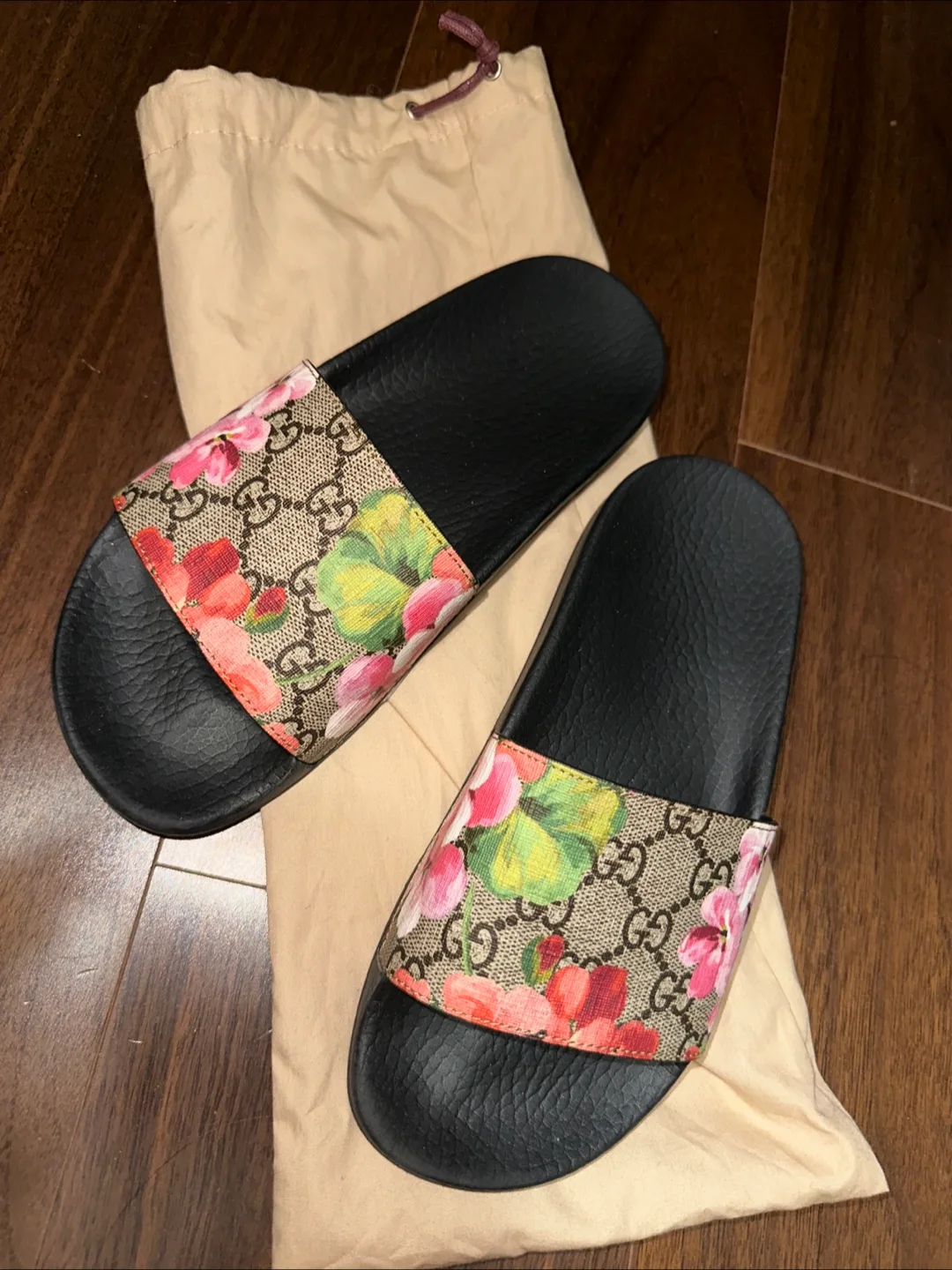 Gucci Floral Print Slides