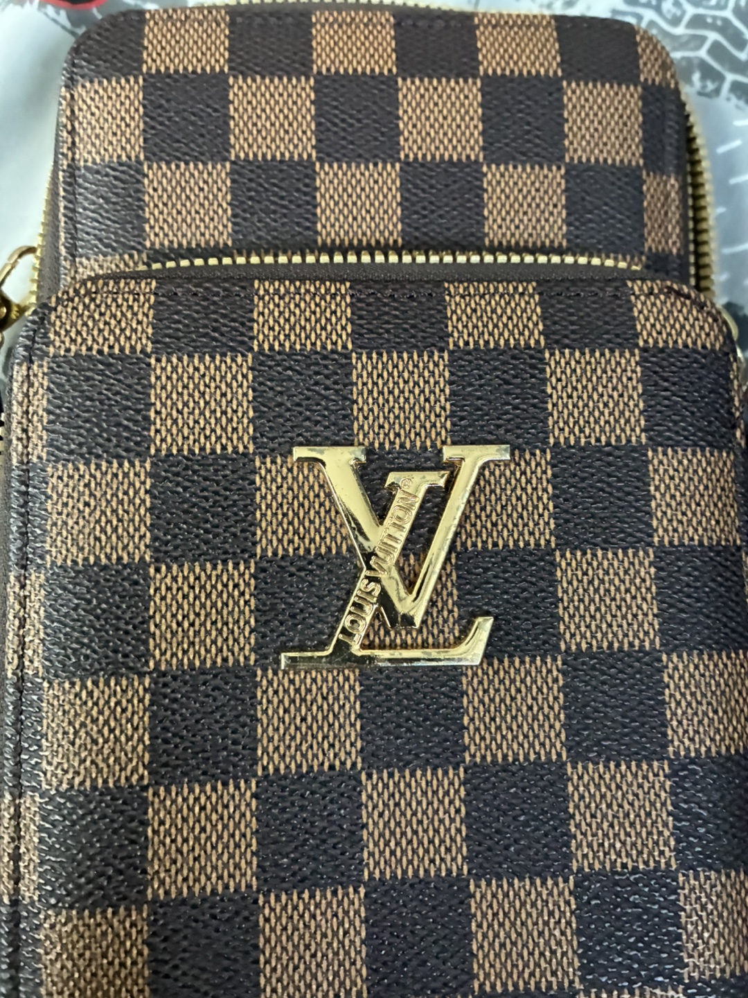 Louis Vuitton Damier Ebene Phone Pouch NEED GONE ASAP - photo 2