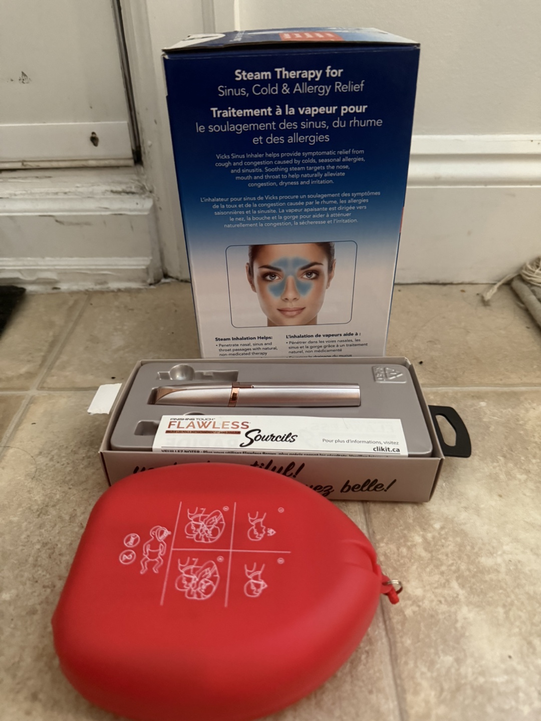 Vicks Sinus Inhaler + Flawless Brows Hair Remover