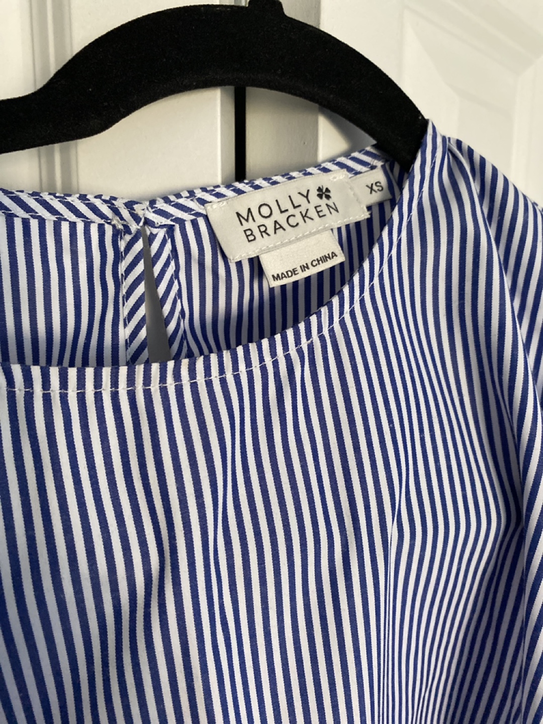 Molly Bracken XS Blue Striped Blouse - photo 4