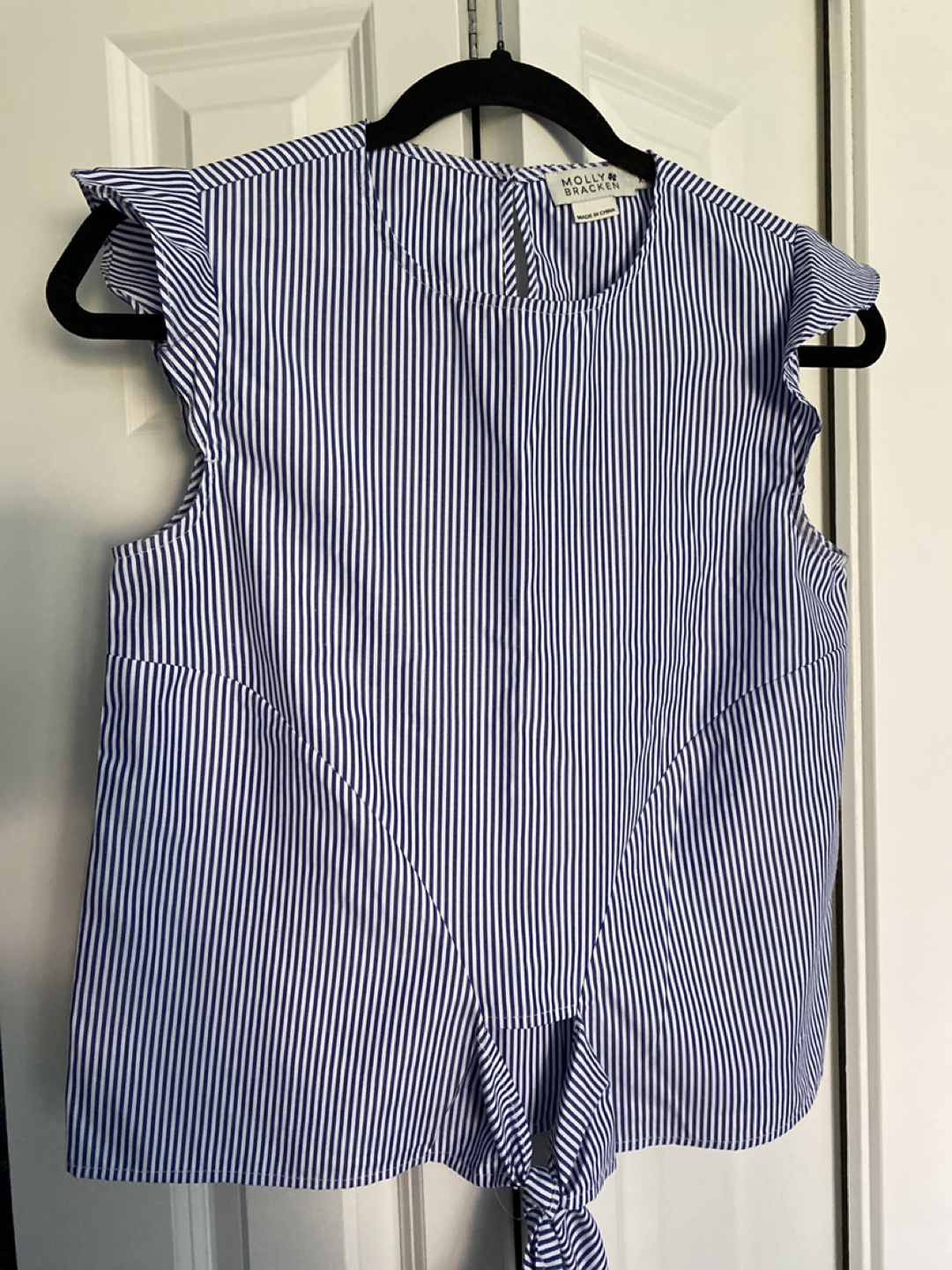 Molly Bracken XS Blue Striped Blouse