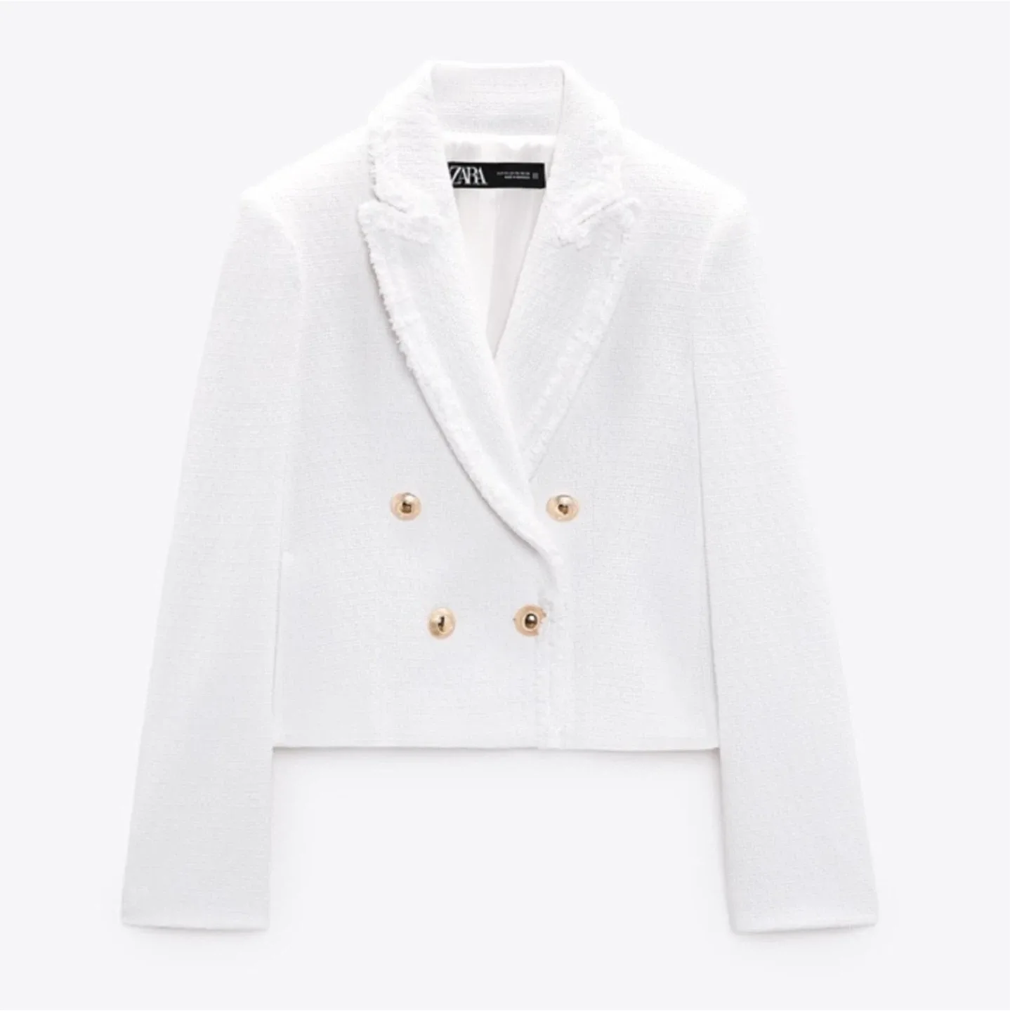 Zara cropped tweed jacket M thumbnail