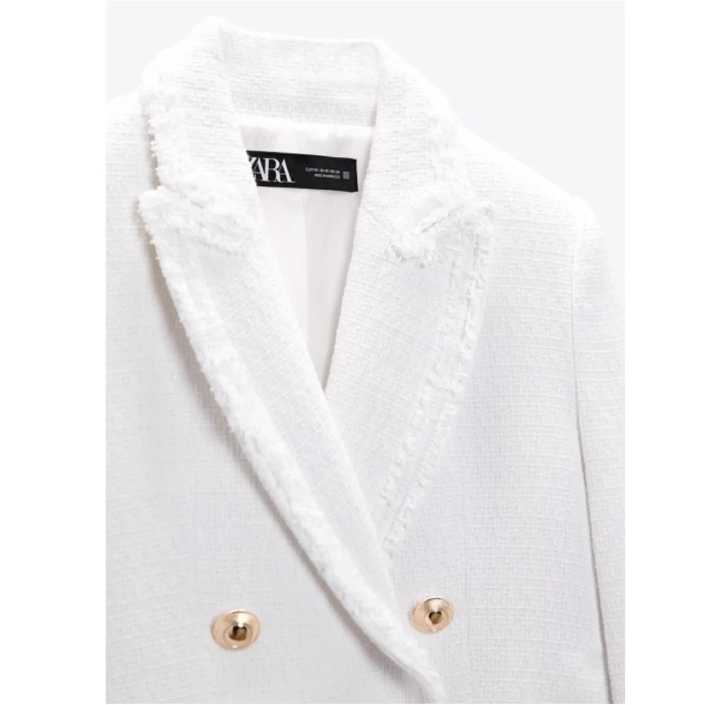 Zara cropped tweed jacket M image indicator(3)