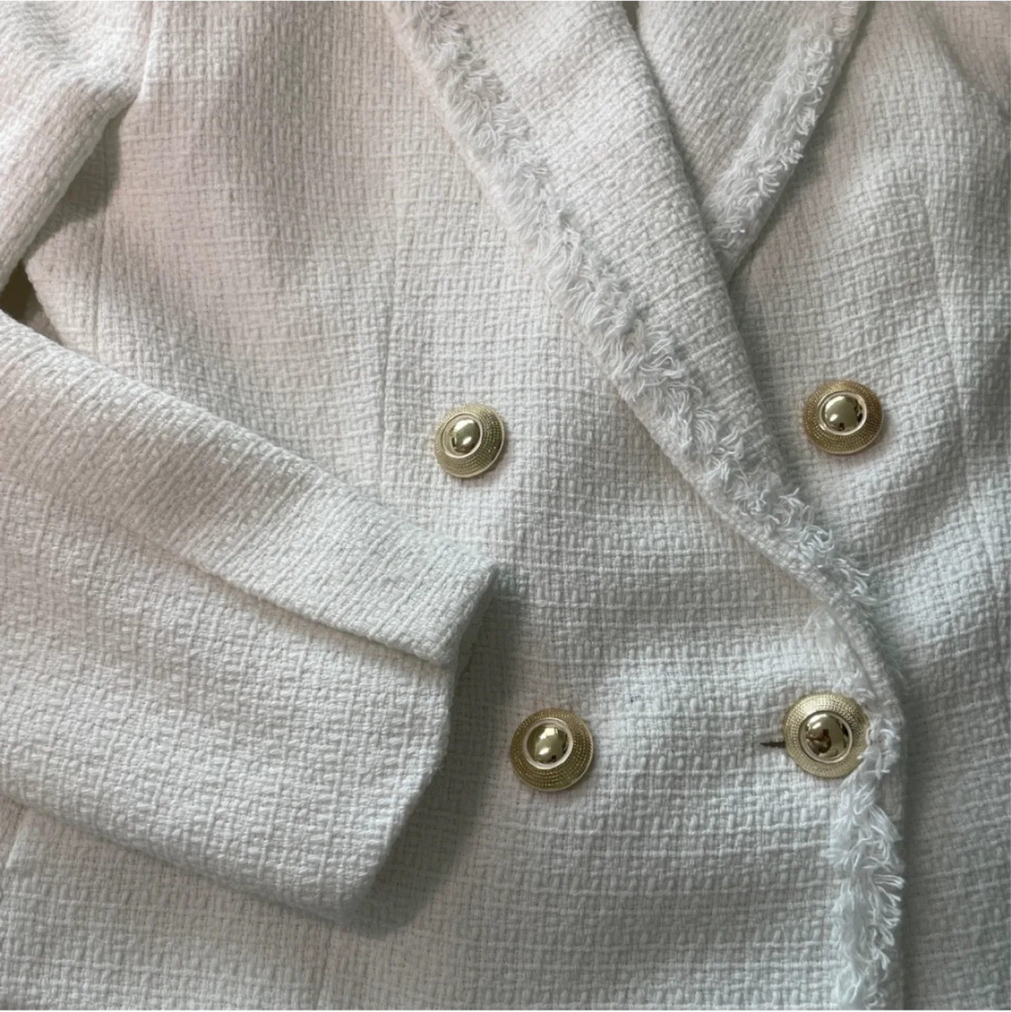 Zara cropped tweed jacket M image indicator(9)