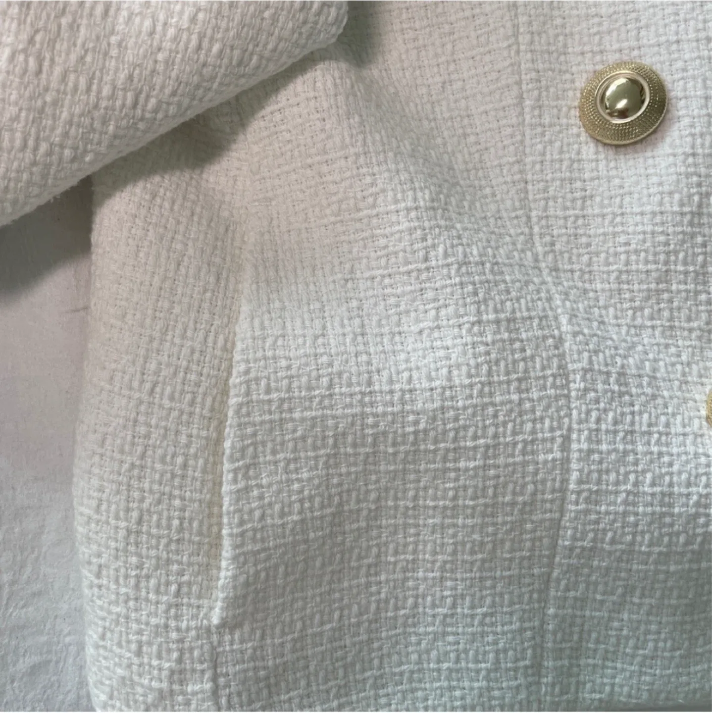 Zara cropped tweed jacket M image indicator(10)