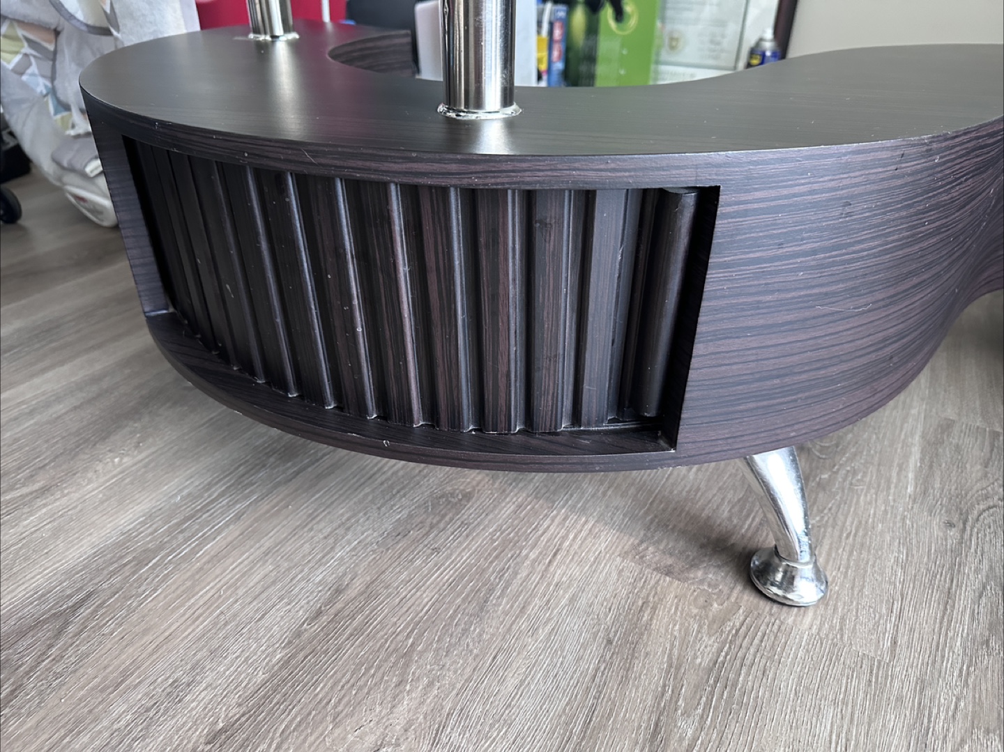 The Brick S-Shaped Glass Top Coffee Table - photo 3