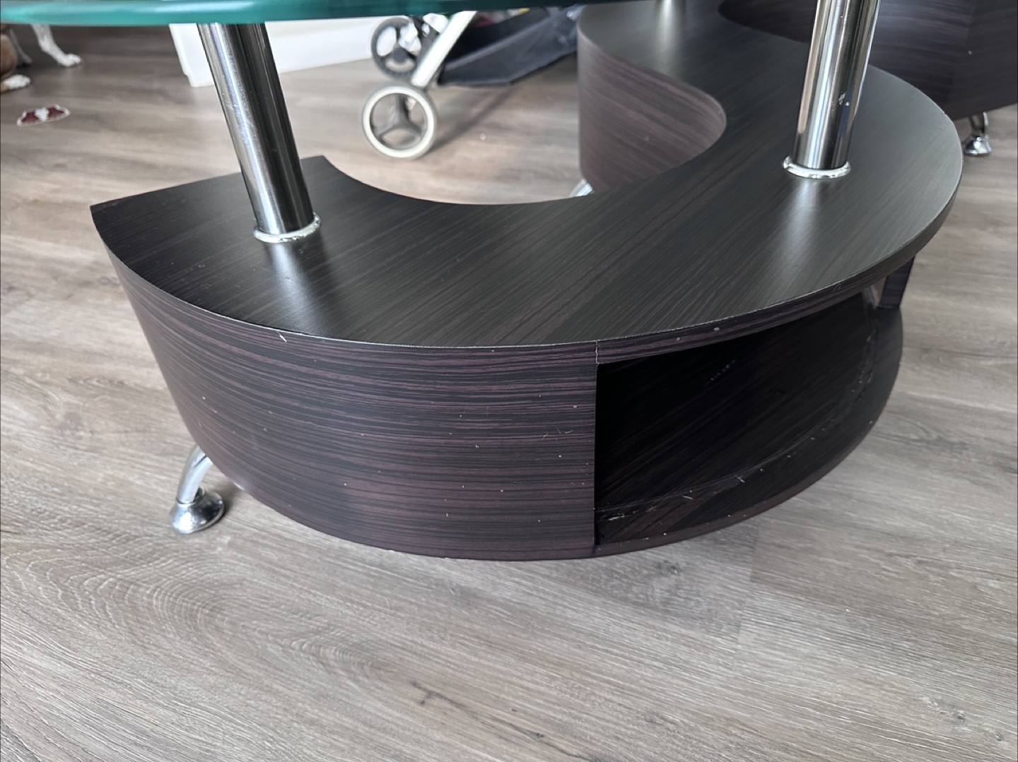 The Brick S-Shaped Glass Top Coffee Table - photo 5