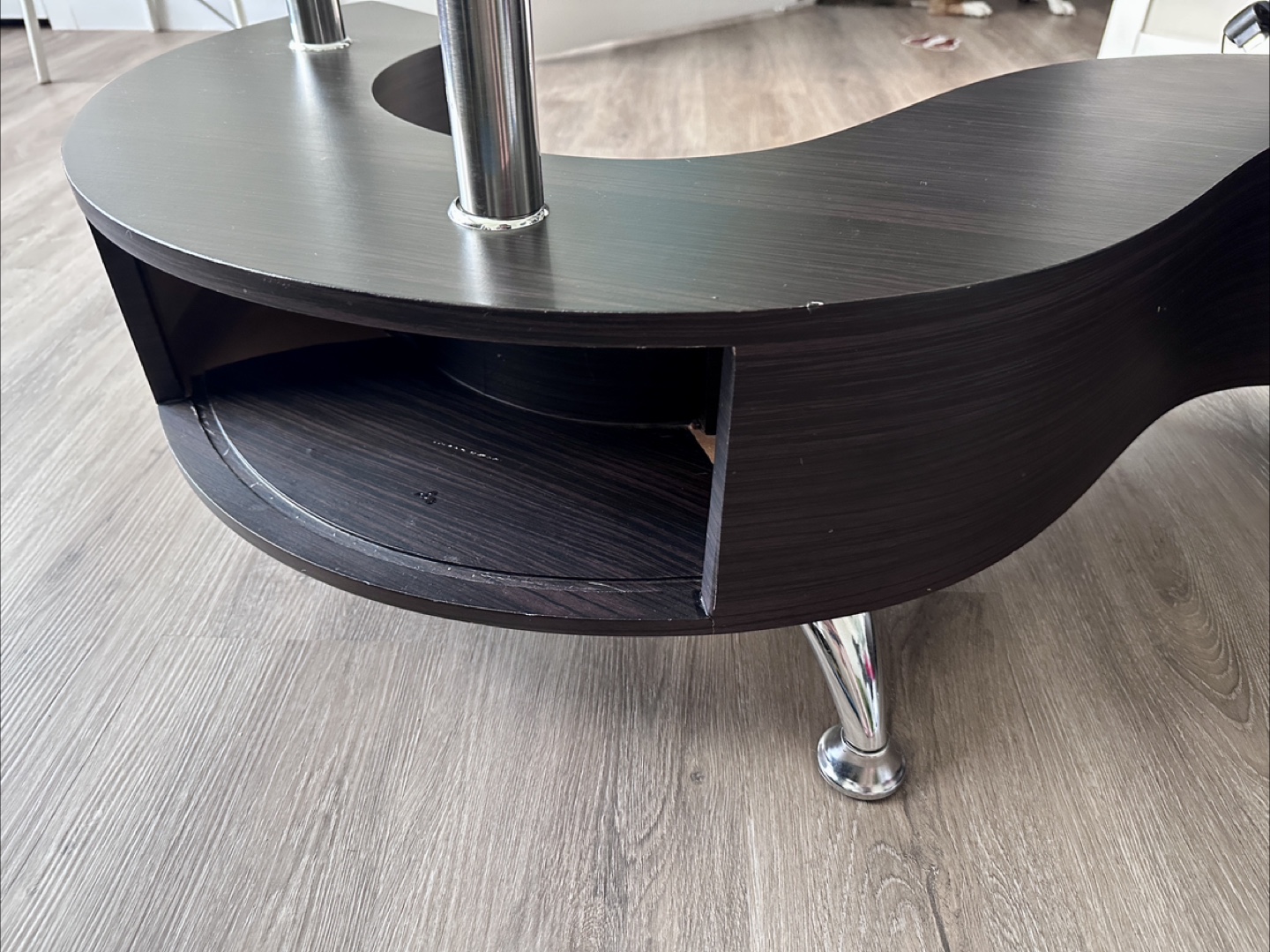 The Brick S-Shaped Glass Top Coffee Table - photo 4