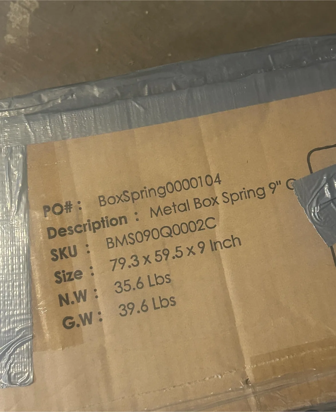 Metal Box Spring 9" Queen Size image indicator(3)