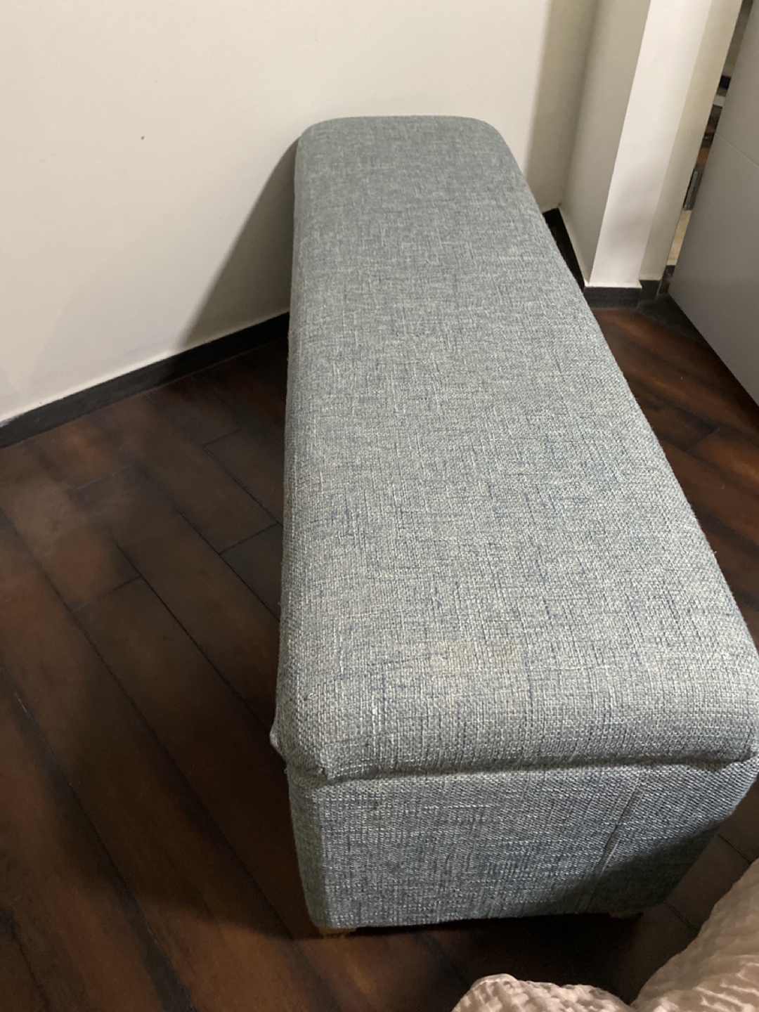Storage Bench - Blue Fabric - photo 3