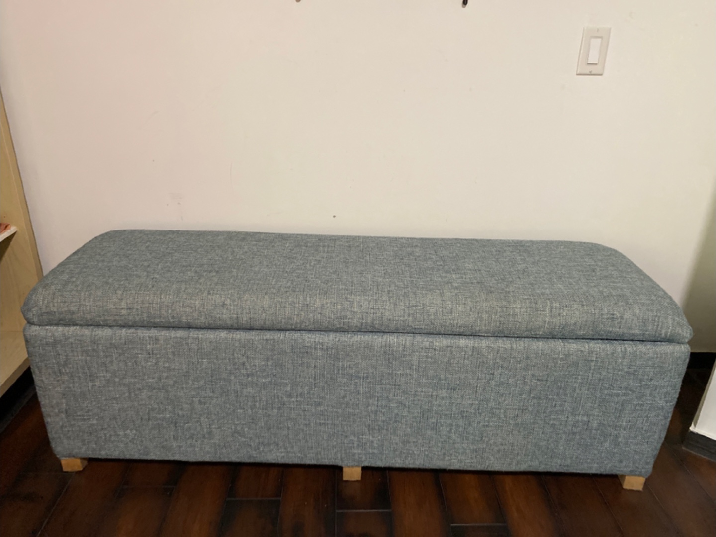 Storage Bench - Blue Fabric
