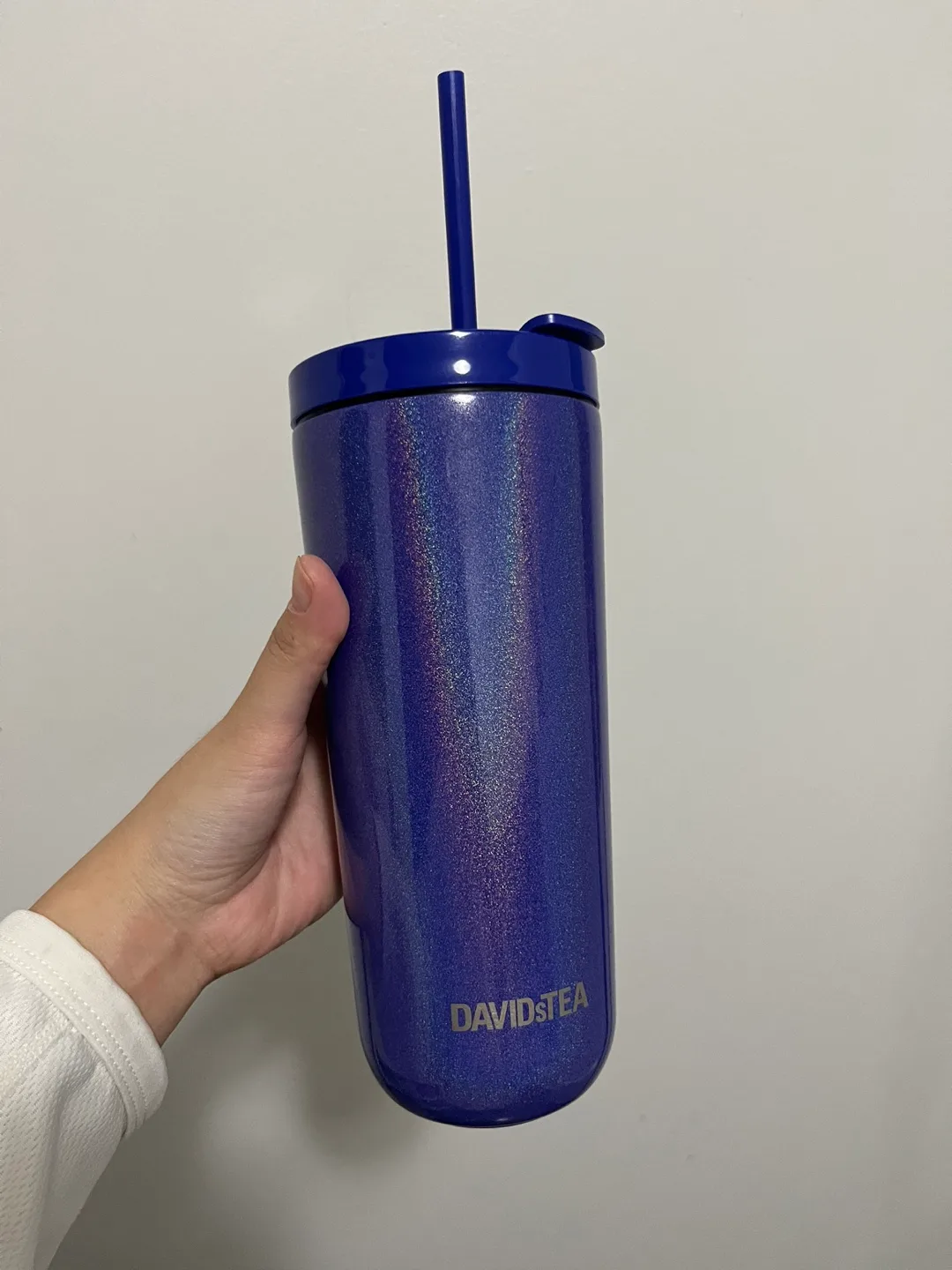 DAVIDsTEA Blue Tumbler with Straw thumbnail