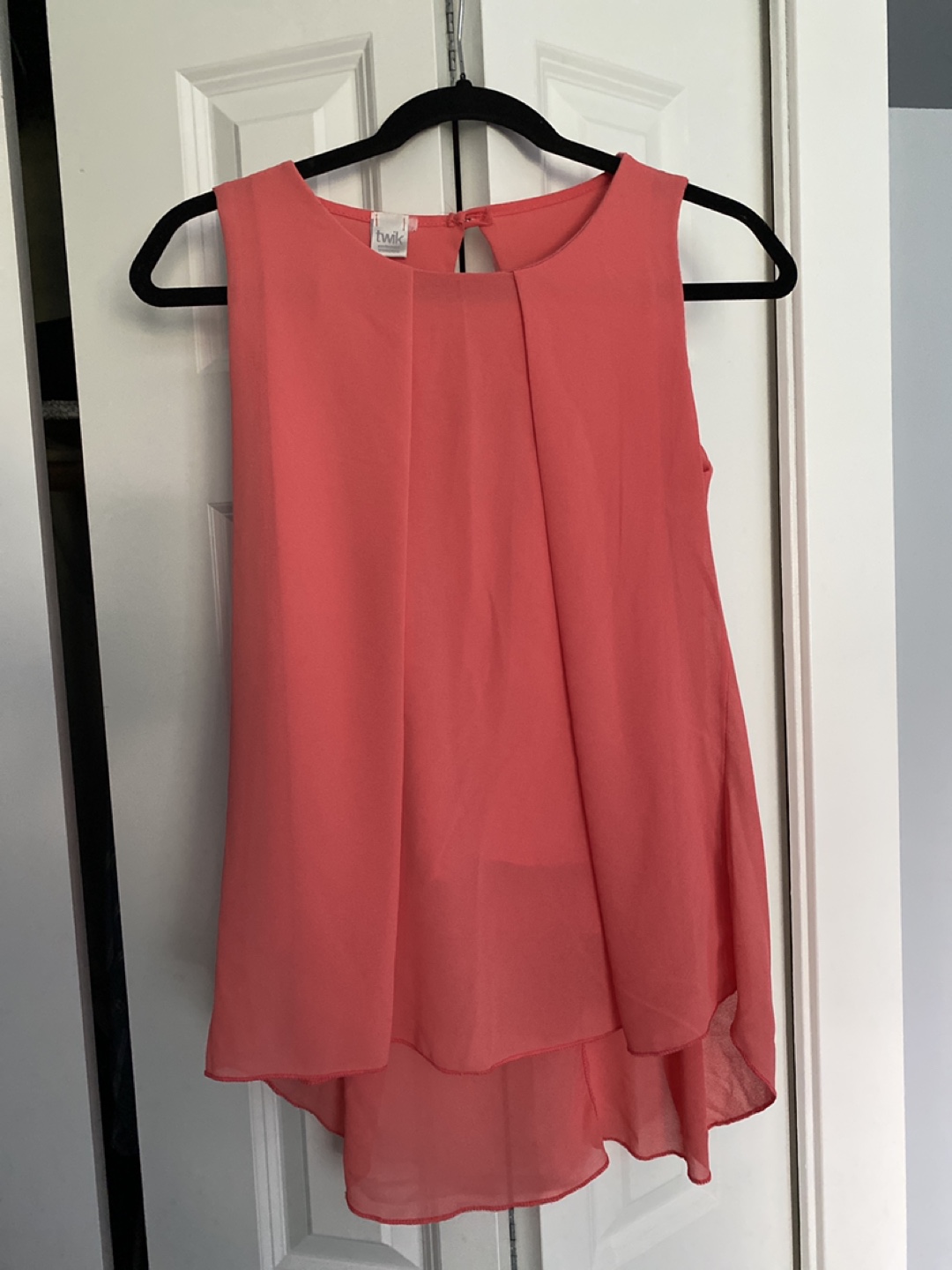 Twik Sleeveless Blouse - Coral