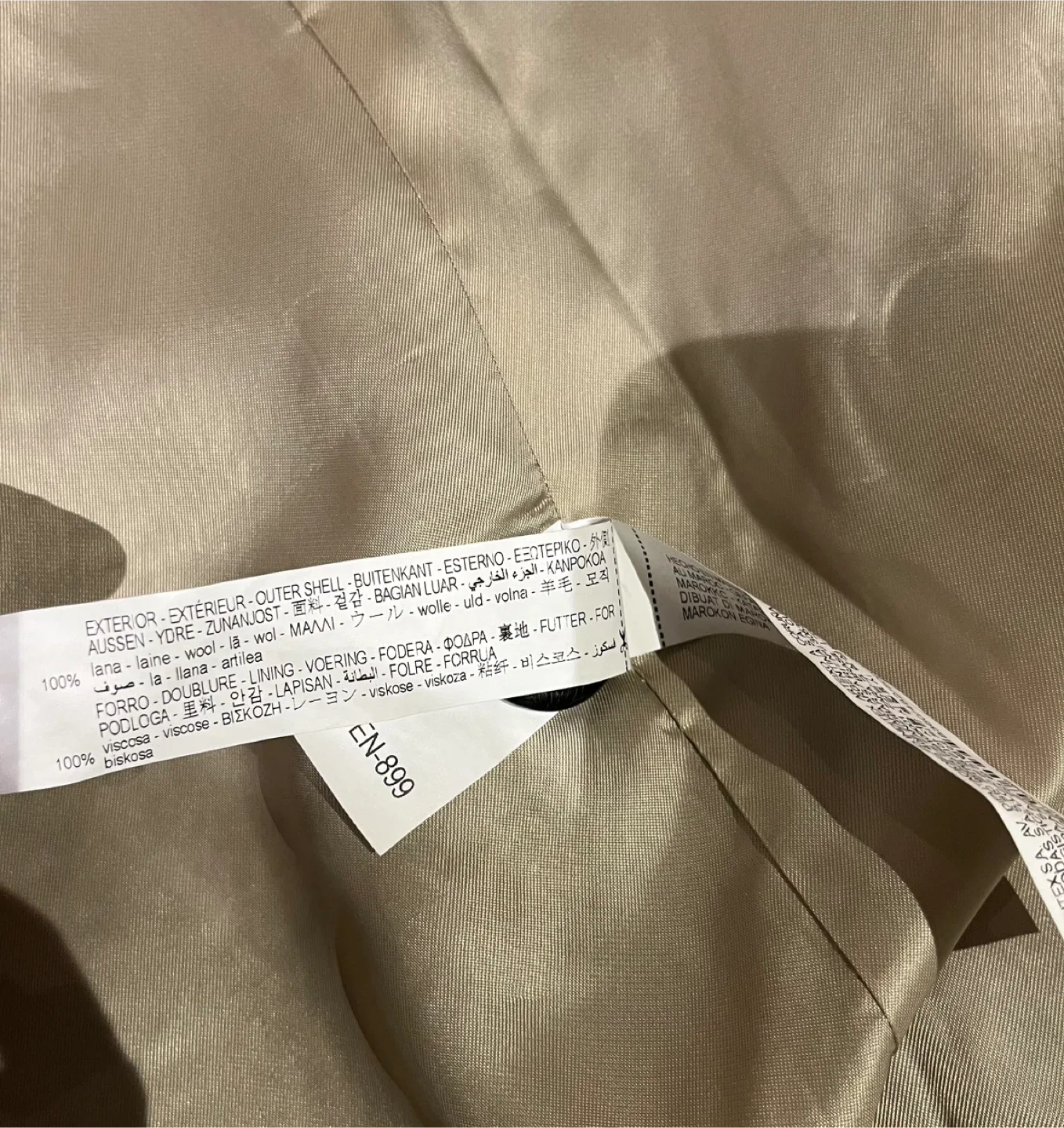 Zara Patterned Wool Blend Coat - Size M image indicator(4)