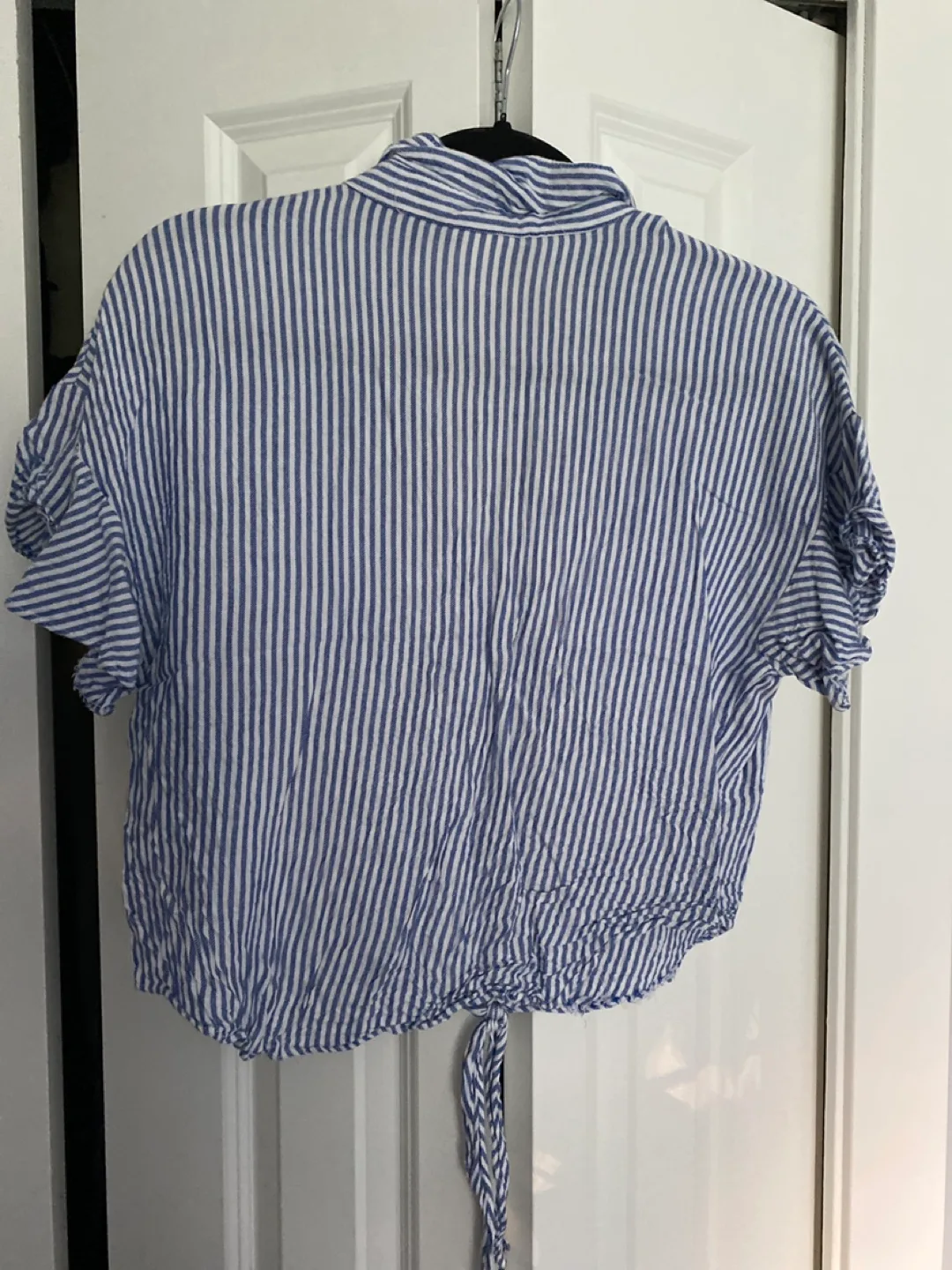 Mossimo Supply Co. Blue Striped Top - Size S image indicator(3)