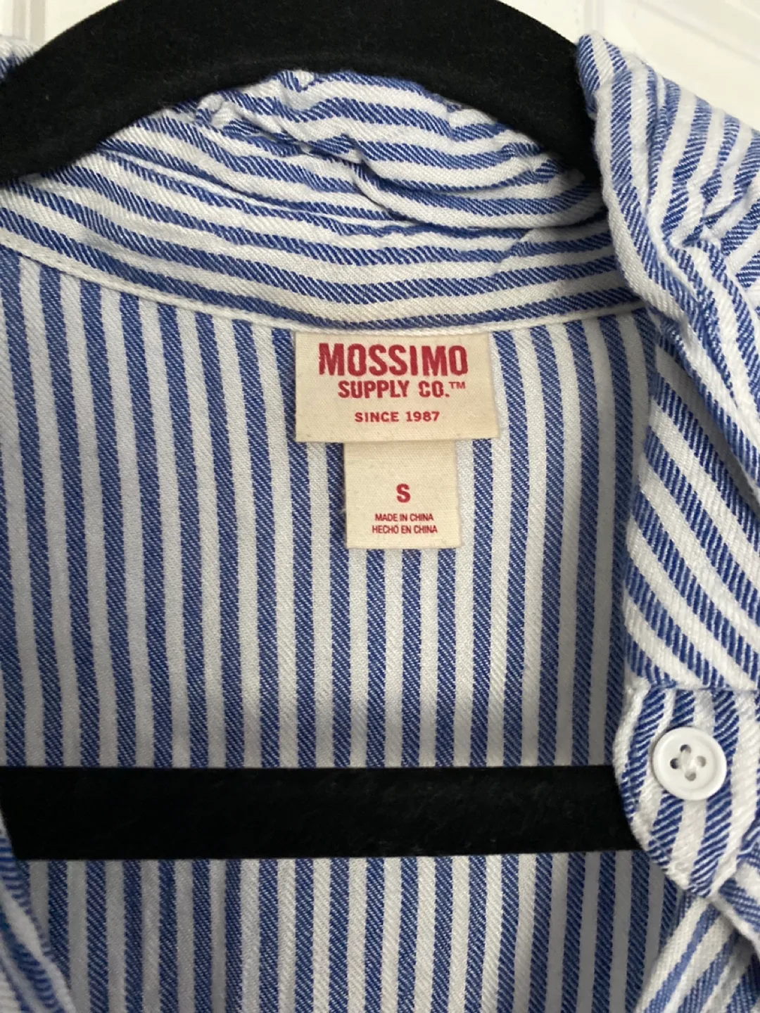 Mossimo Supply Co. Blue Striped Top - Size S image indicator(2)