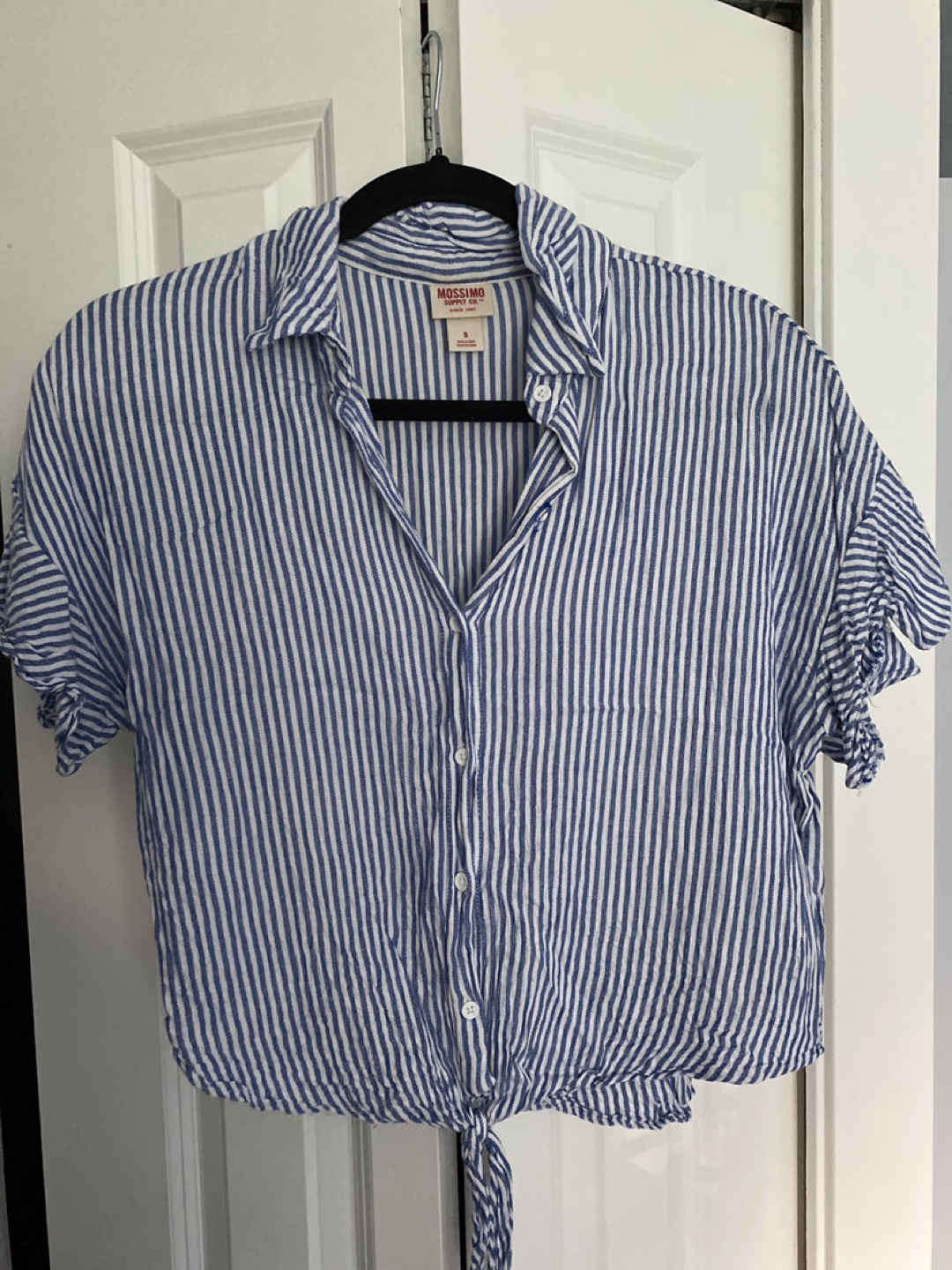 Mossimo Supply Co. Blue Striped Top - Size S