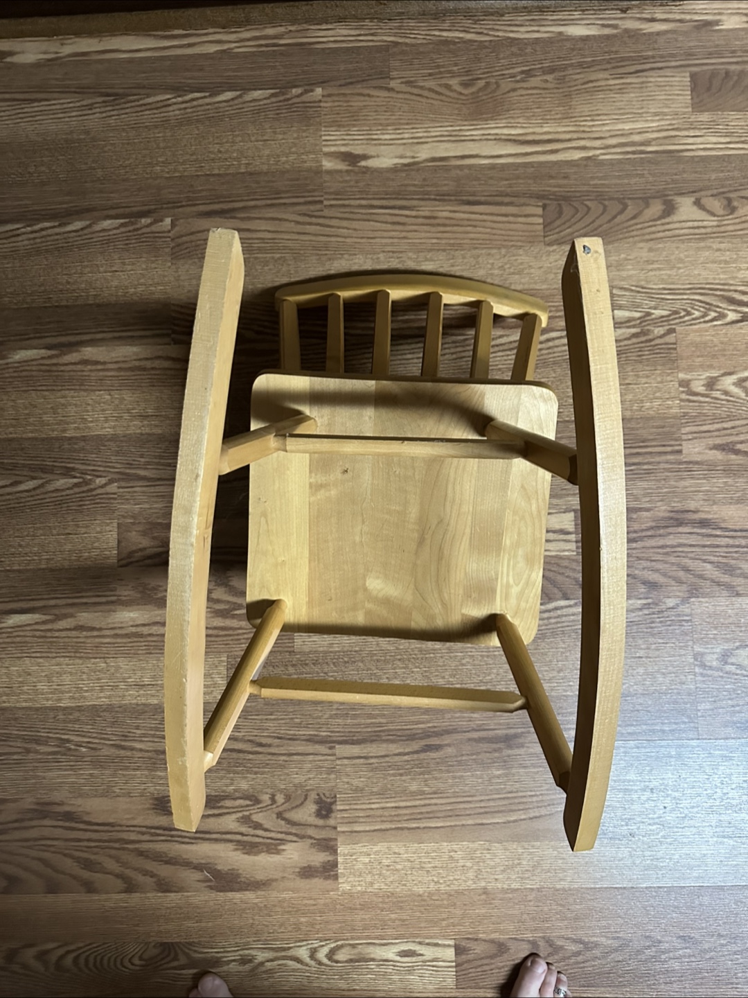 1960s Wooden Rocking Chair for Kids - photo 4