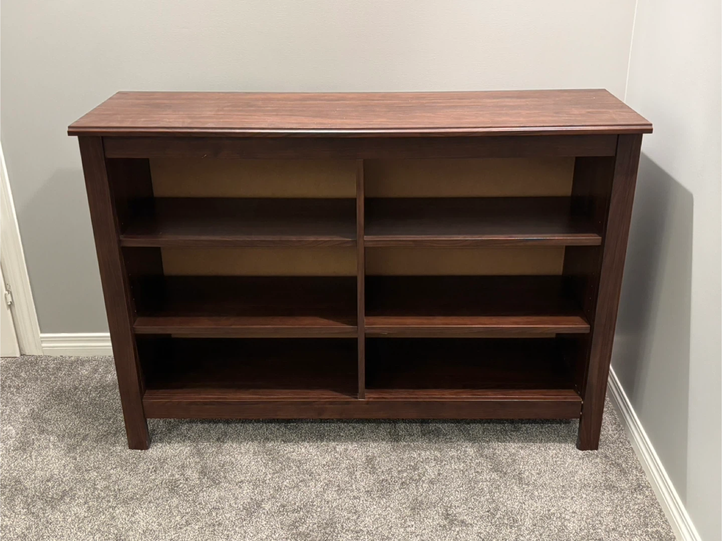 Stylish dark wooden bookshelf/TV stand perfect condition - photo 2