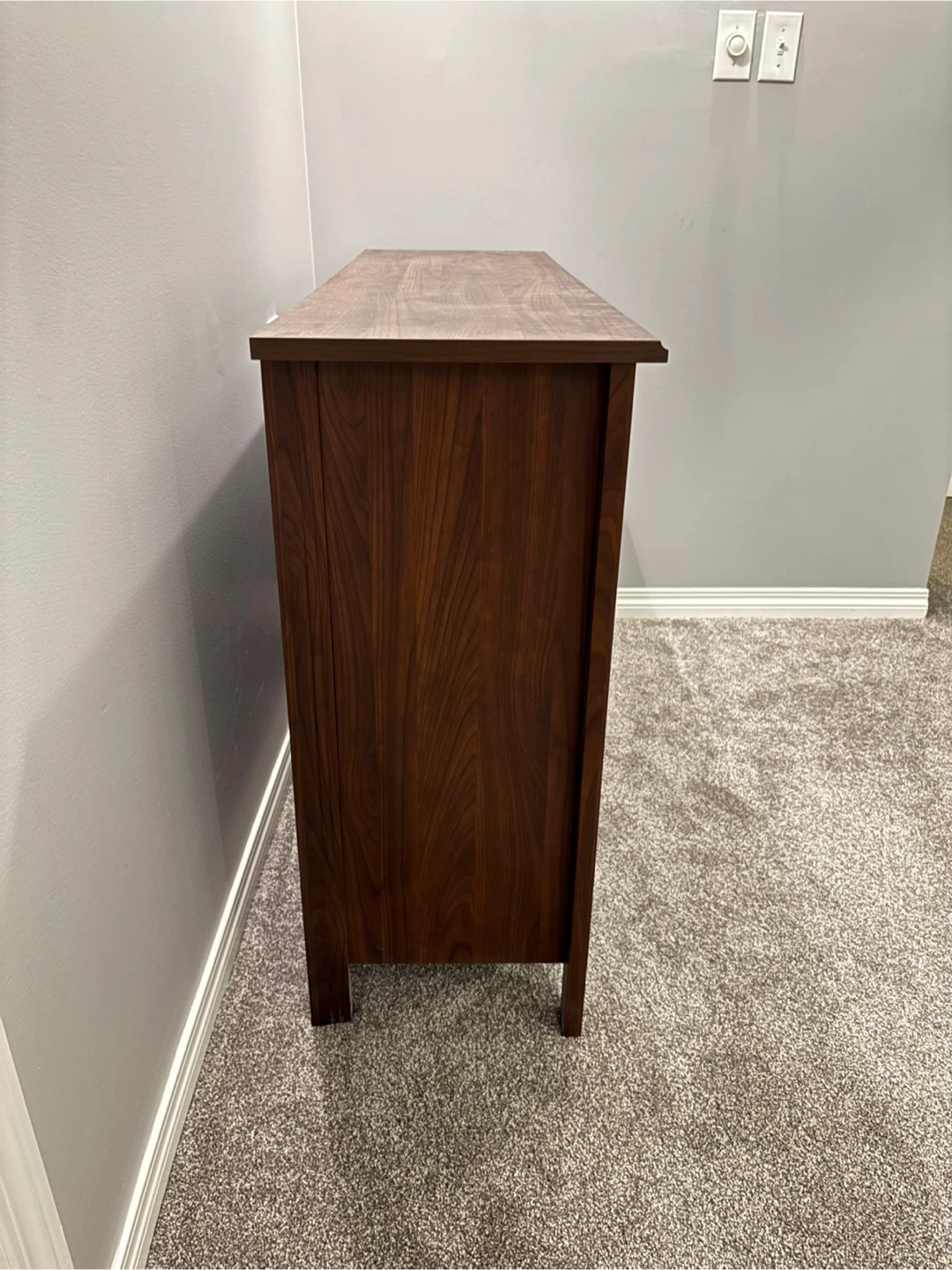 Stylish dark wooden bookshelf/TV stand perfect condition - photo 3