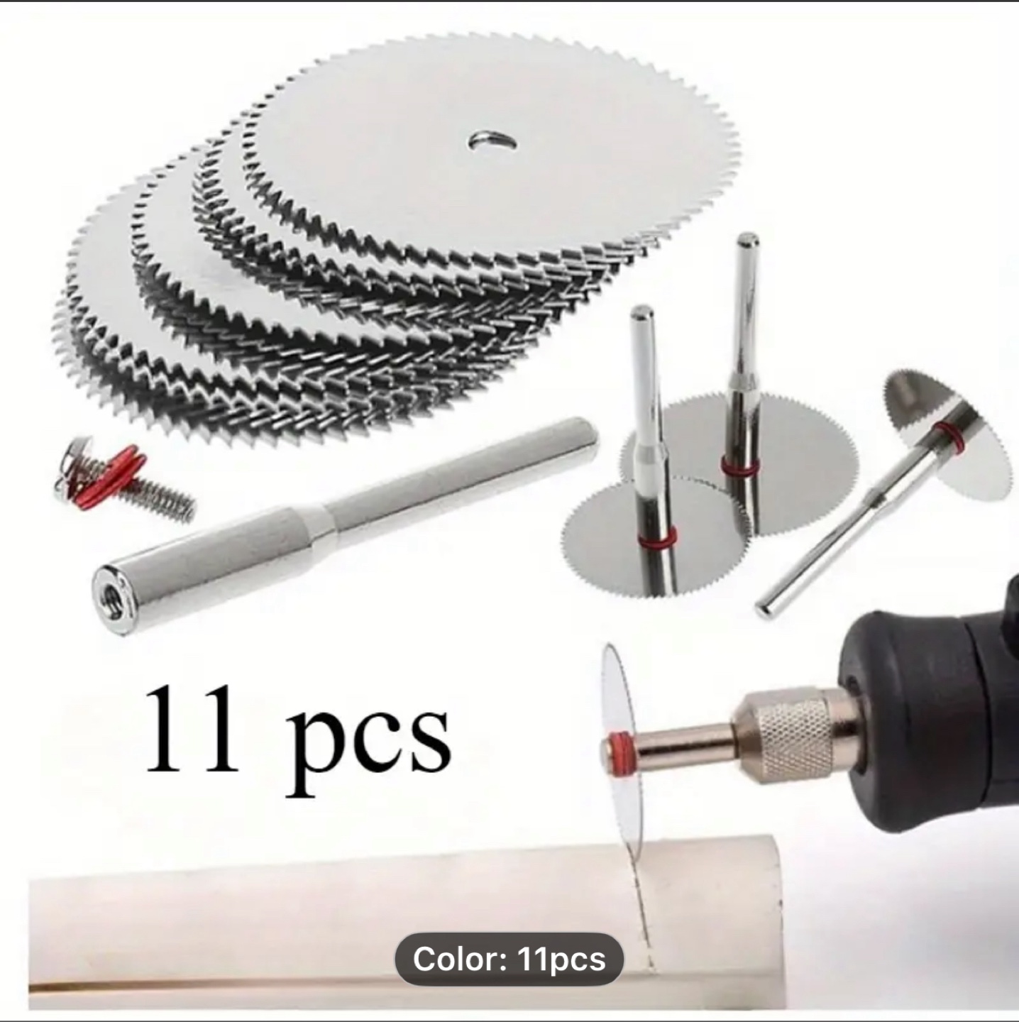 11pcs Mini Saw Blade Set, High-Speed Steel Rotary Tool Disc - photo 4