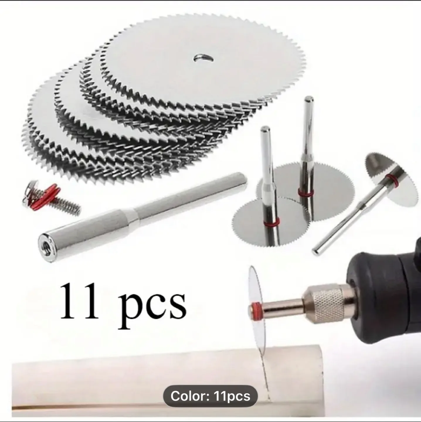 11pcs Mini Saw Blade Set, High-Speed Steel Rotary Tool Disc image indicator(4)